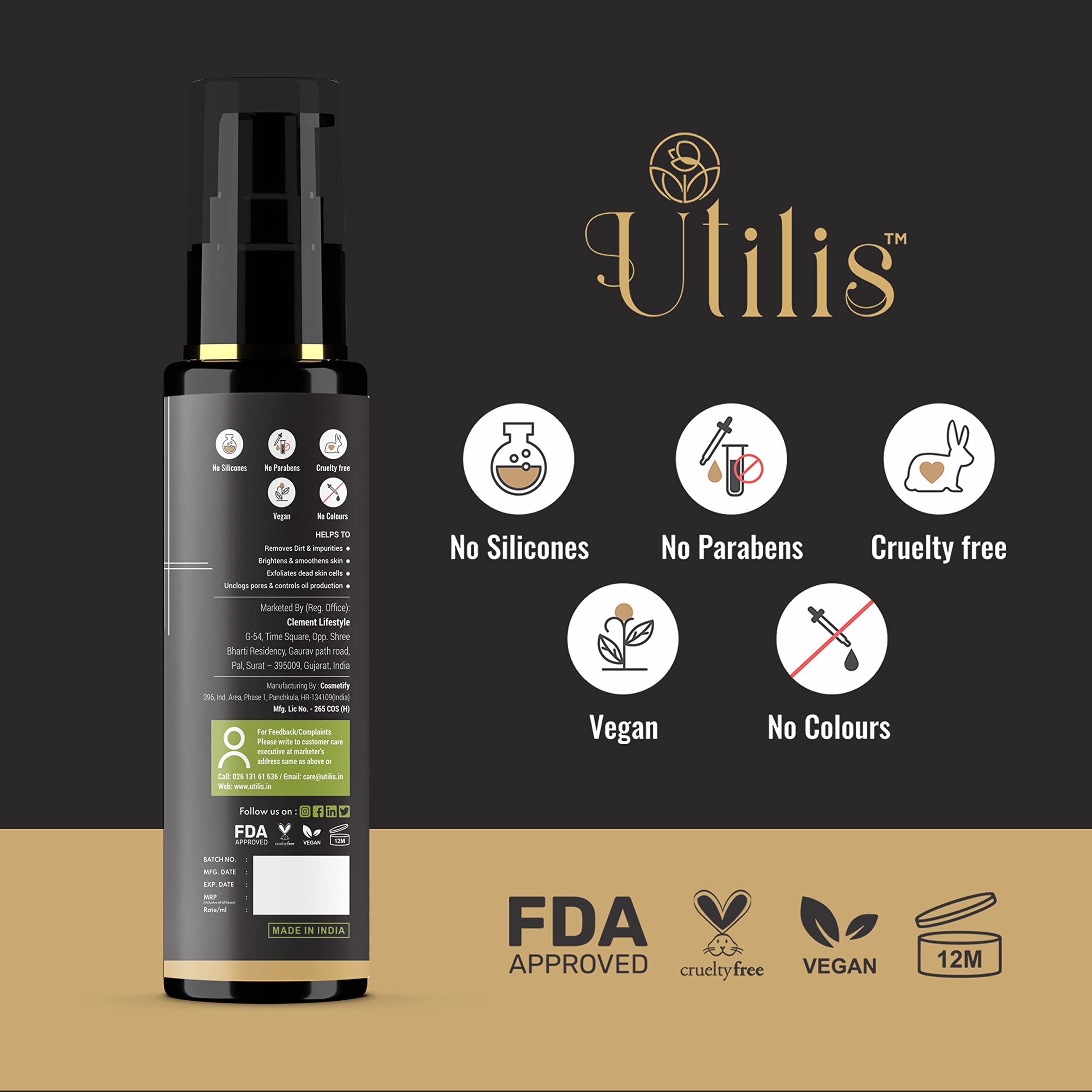 Charcoal Face Wash for Oily Skin - Deep Cleansing, Tan Removal & Anti-Pollution - Green Tea & Menthol Infused - 100ml - Suitable for Men & Women - Perfect for Daily Skincare Routine & Post-Workout Refreshment