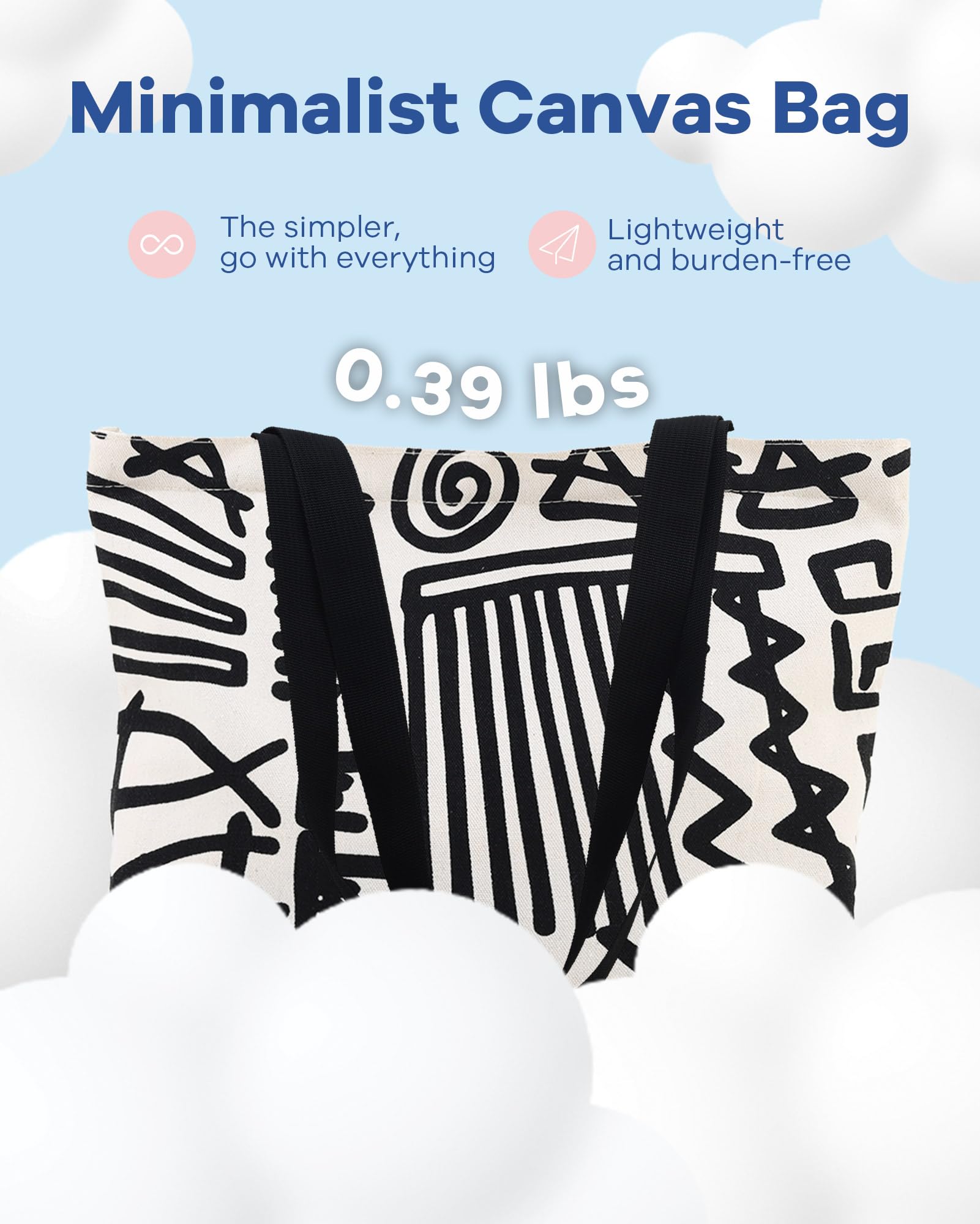 Stylish Canvas Tote Bag for Women with Zipper Closure & Multiple Compartments - Perfect for Travel, Work, and Everyday Use