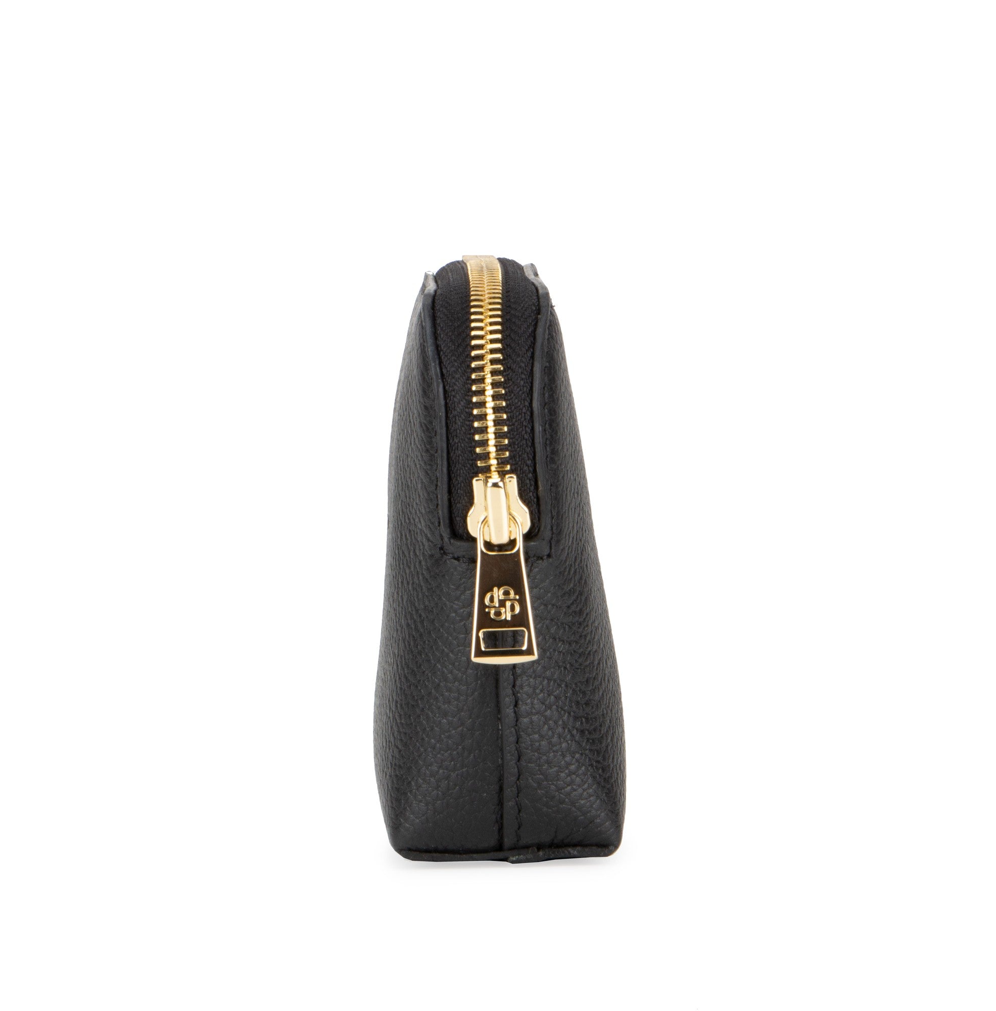 Deadly Ponies Black Leather Crossbody Poucher - Stylish & Compact for Everyday Use, Travel & Work