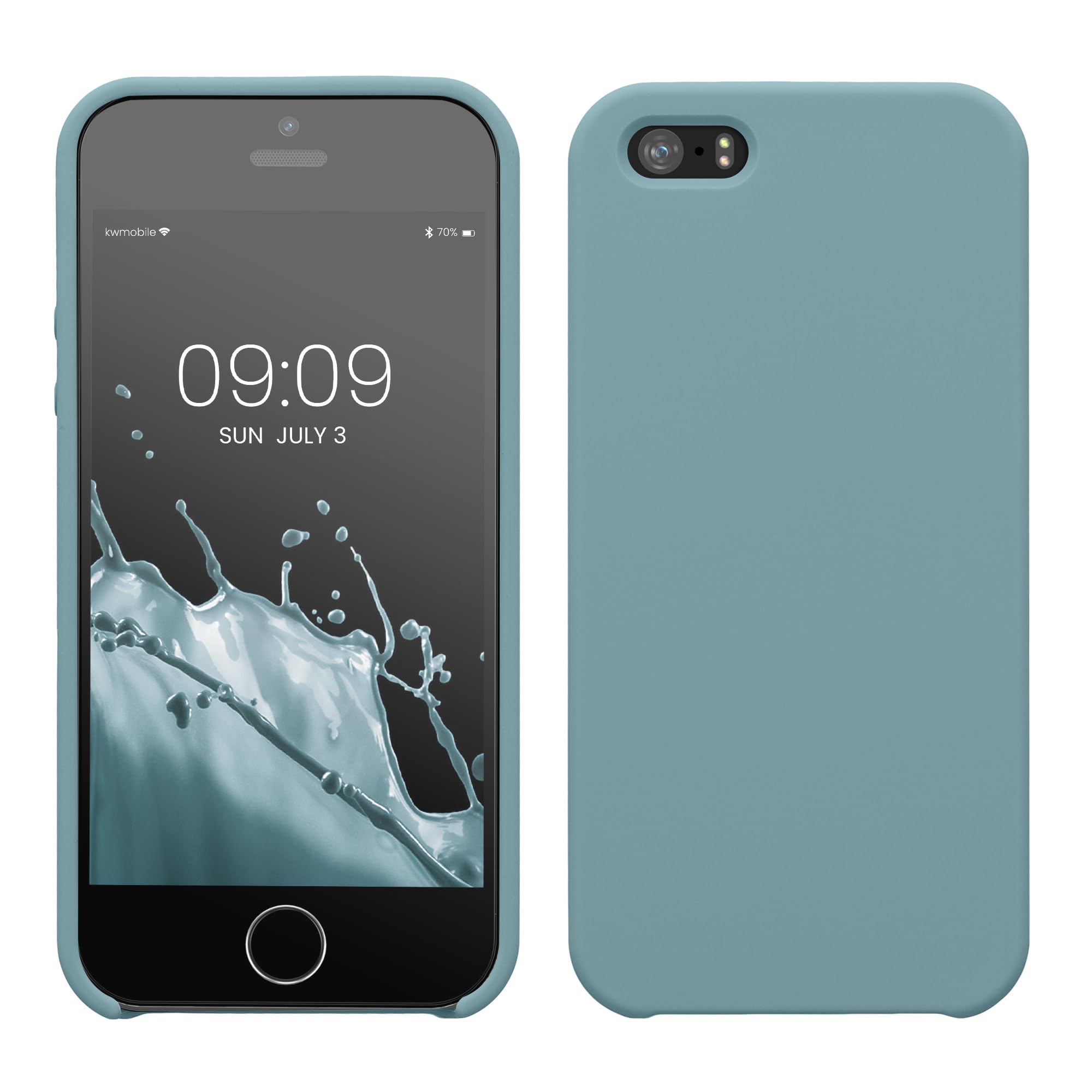 kwmobile Premium TPU Silicone Case for Apple iPhone SE (1st Gen 2016) / iPhone 5 / iPhone 5S - Soft Finish Protective Phone Cover in Antique Stone | Perfect for Everyday Use, Work & Travel Protection