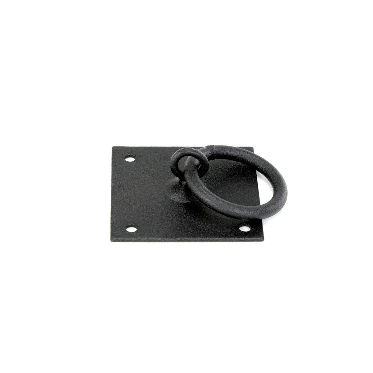 Black Wrought Iron Ring Cabinet Pulls 2.26 Inch - Vintage Drawer Handles with Mounting Hardware - Perfect for Kitchen Cabinets, Bathroom Vanities & Furniture Restoration