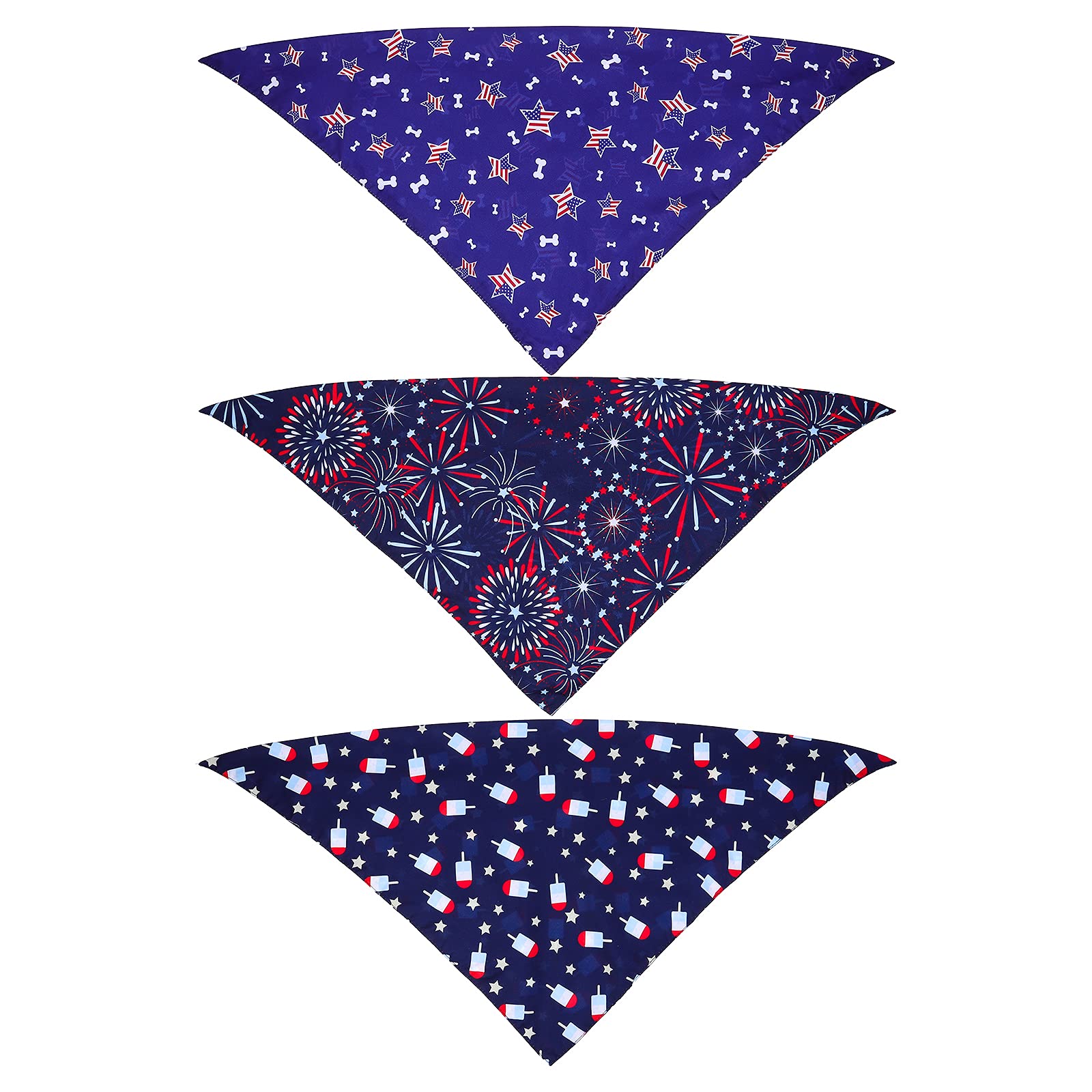 USA Flag Pet Bandanas - 4th of July Dog Bibs for Parties & Home Decor