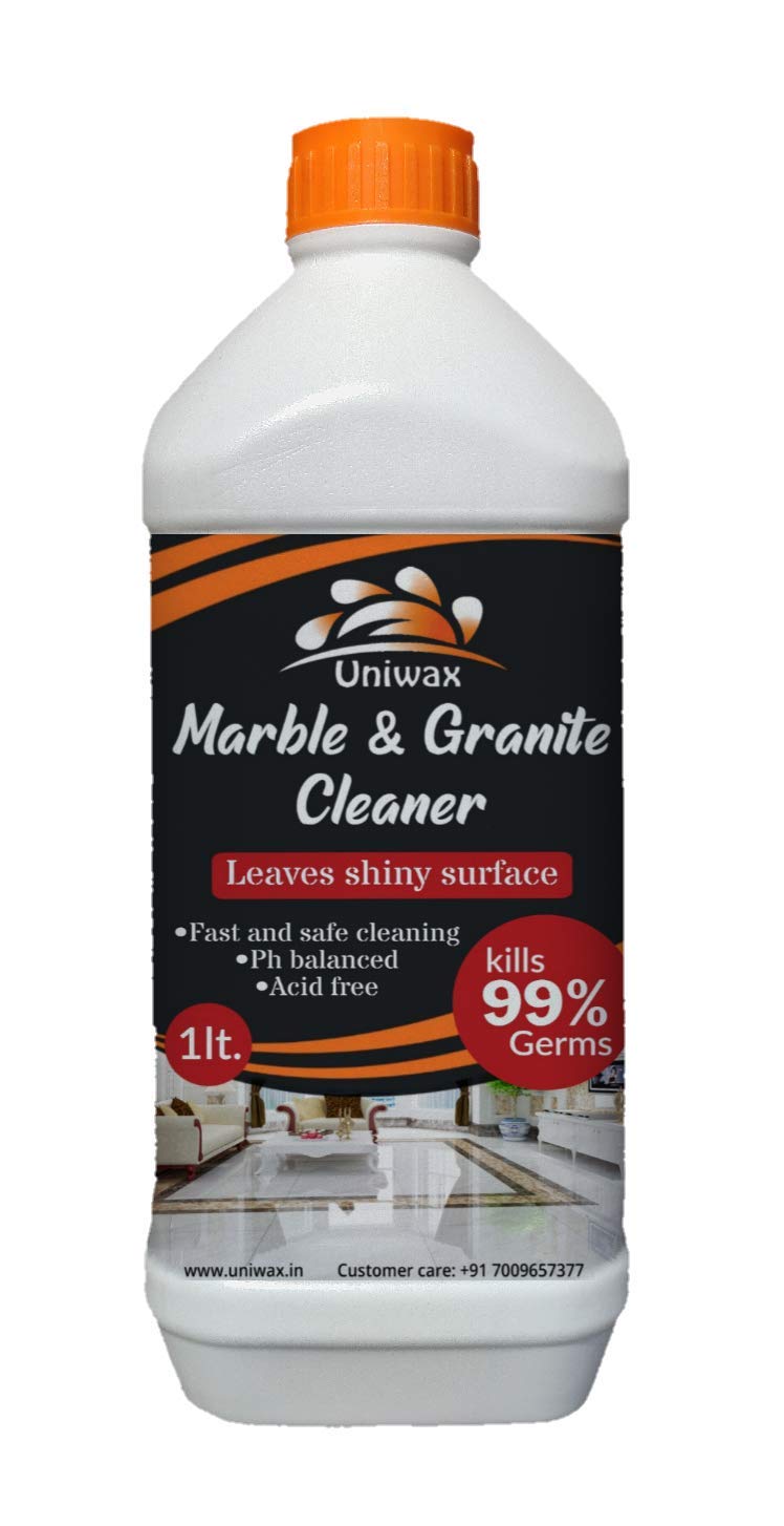 Uniwax Marble & Granite Cleaner – Ceramic Floor Stain Remover & Polisher for Indoor/Outdoor Use – 1000ml – Perfect for Kitchen Countertops, Bathroom Tiles & Patio Stones