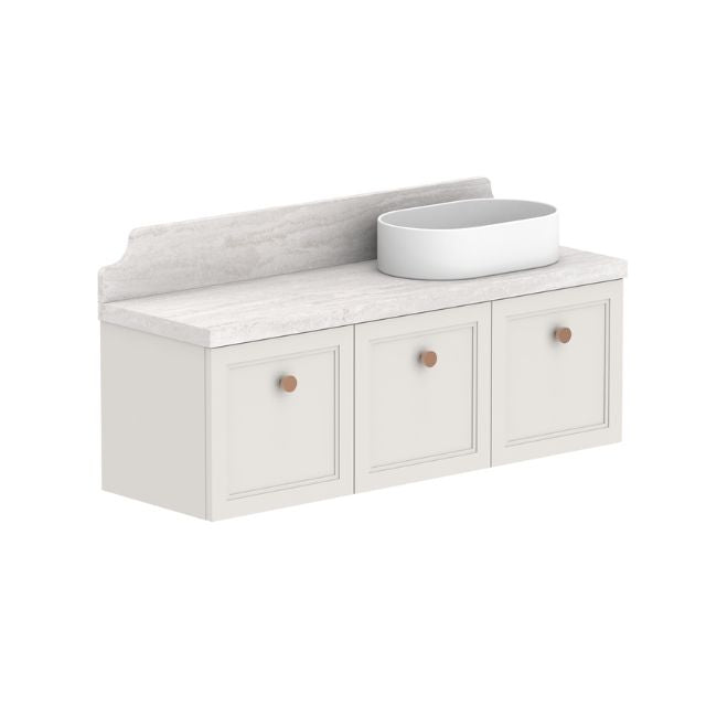 ADP Mabel Wall-Mounted Vanity with Durasein Countertop - Modern Bathroom Sink Cabinet for Small Spaces, Perfect for Apartments & Powder Rooms
