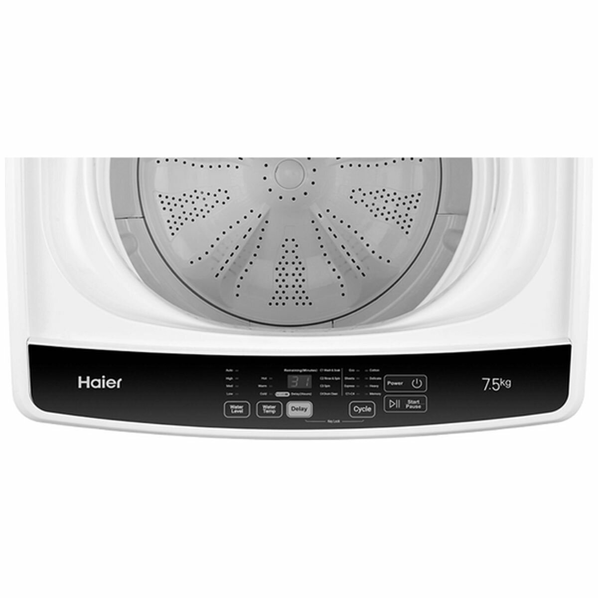 Haier 7.5kg Top Load Washing Machine HWT75AA1 - 300 Series Energy Efficient Laundry Washer for Small Homes & Apartments | Perfect for Compact Spaces & Daily Laundry Needs