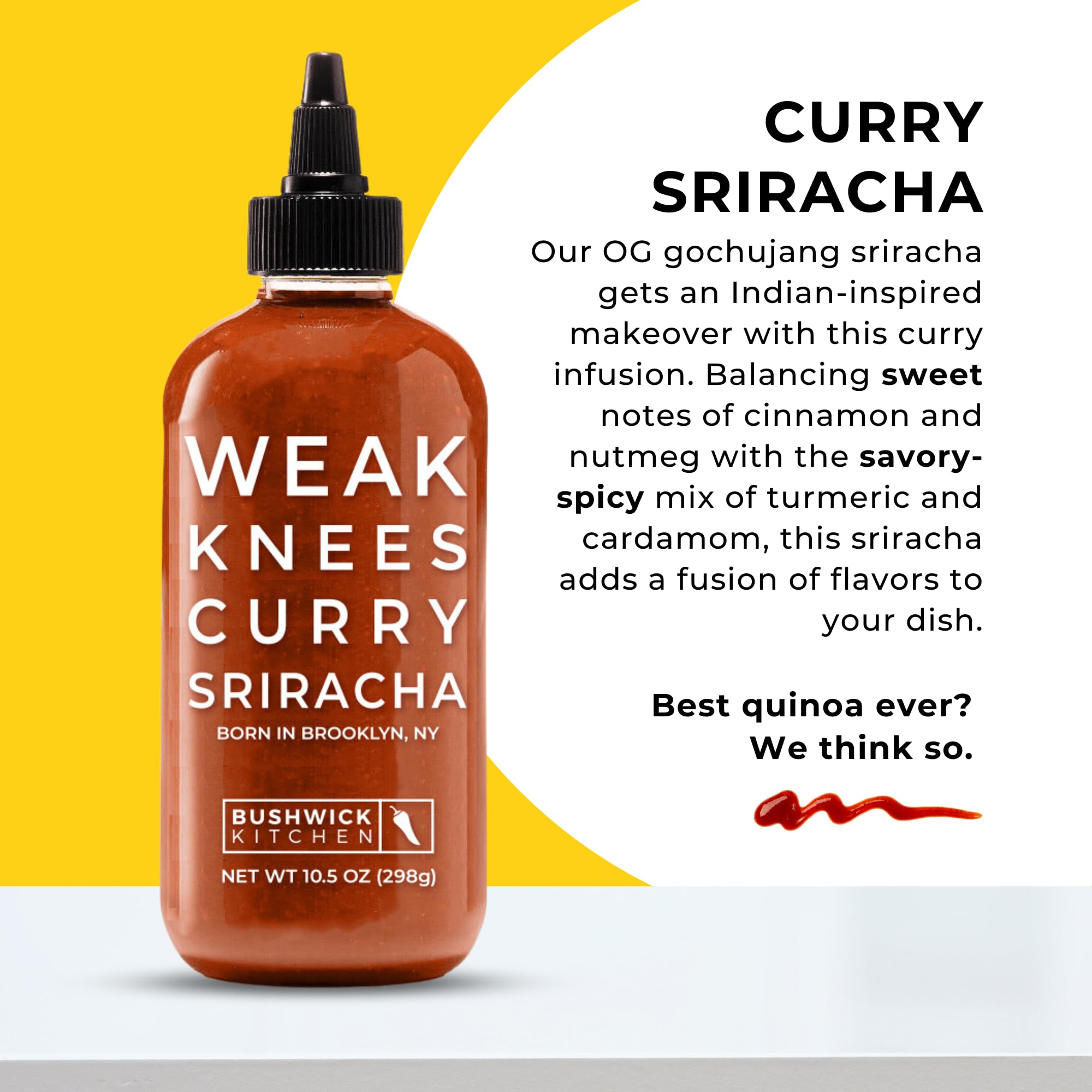 Bushwick Kitchen Sriracha Gift Set - 3 Hot Sauces & Recipes for Cooking