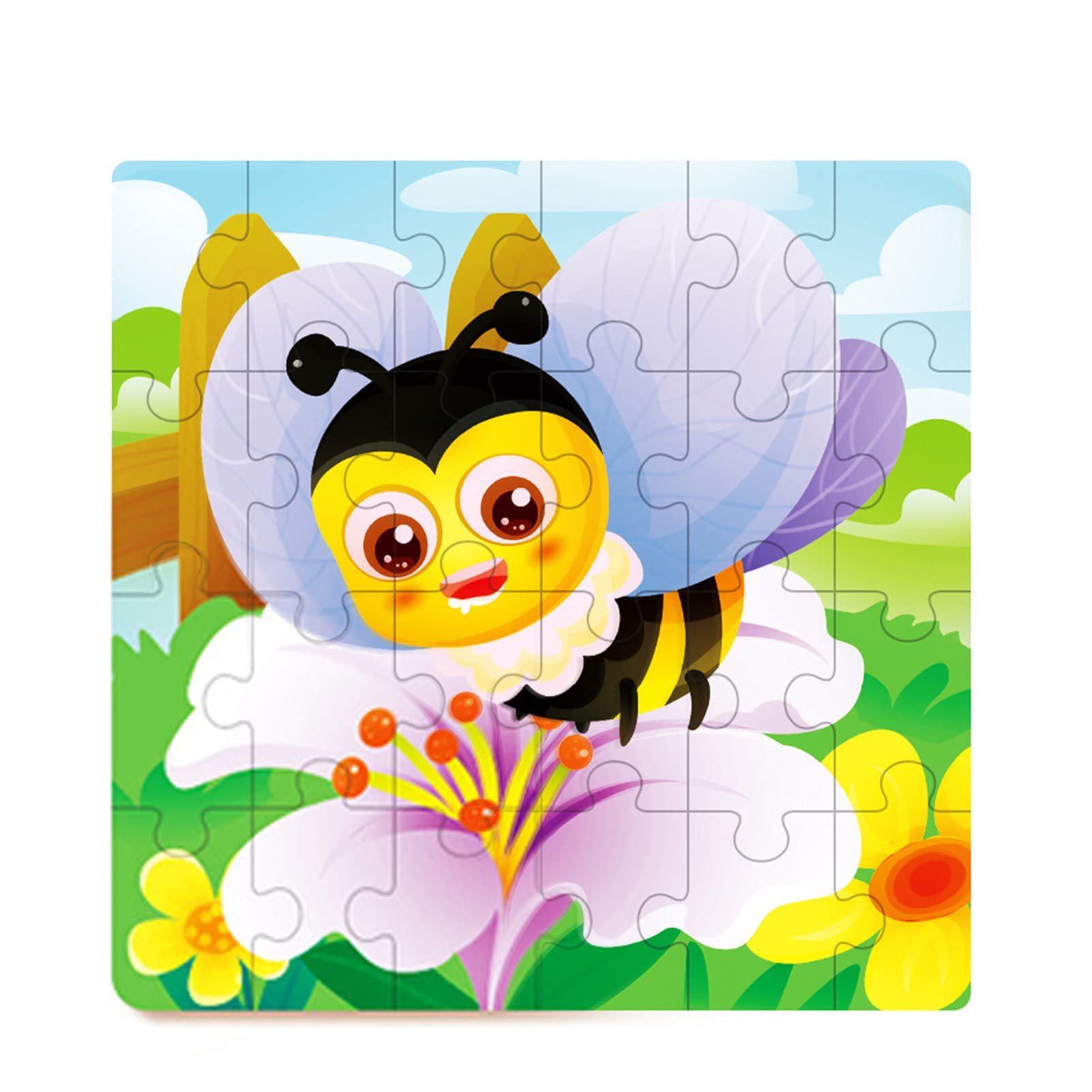 24-Piece Animal Jigsaw Puzzle Set - Educational Logic Training Toy for Kids, Brain Teaser Game, STEM Learning Activity - Perfect for Birthday Gifts & Classroom Activities