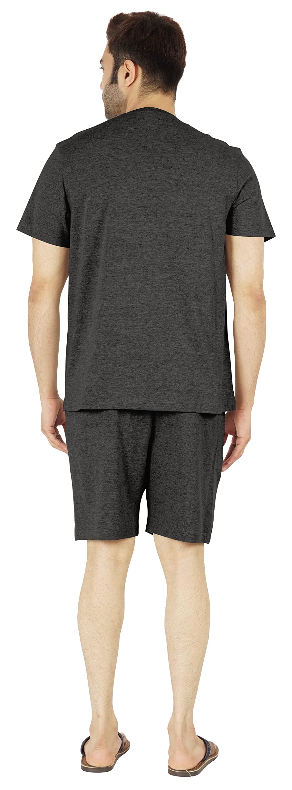 Inkmeso Men's 2-Piece Cotton Pajama Set - Short Sleeve T-Shirt & Shorts for Summer Sleepwear | Comfortable & Breathable Nightwear for Lounging, Travel & Home Relaxation