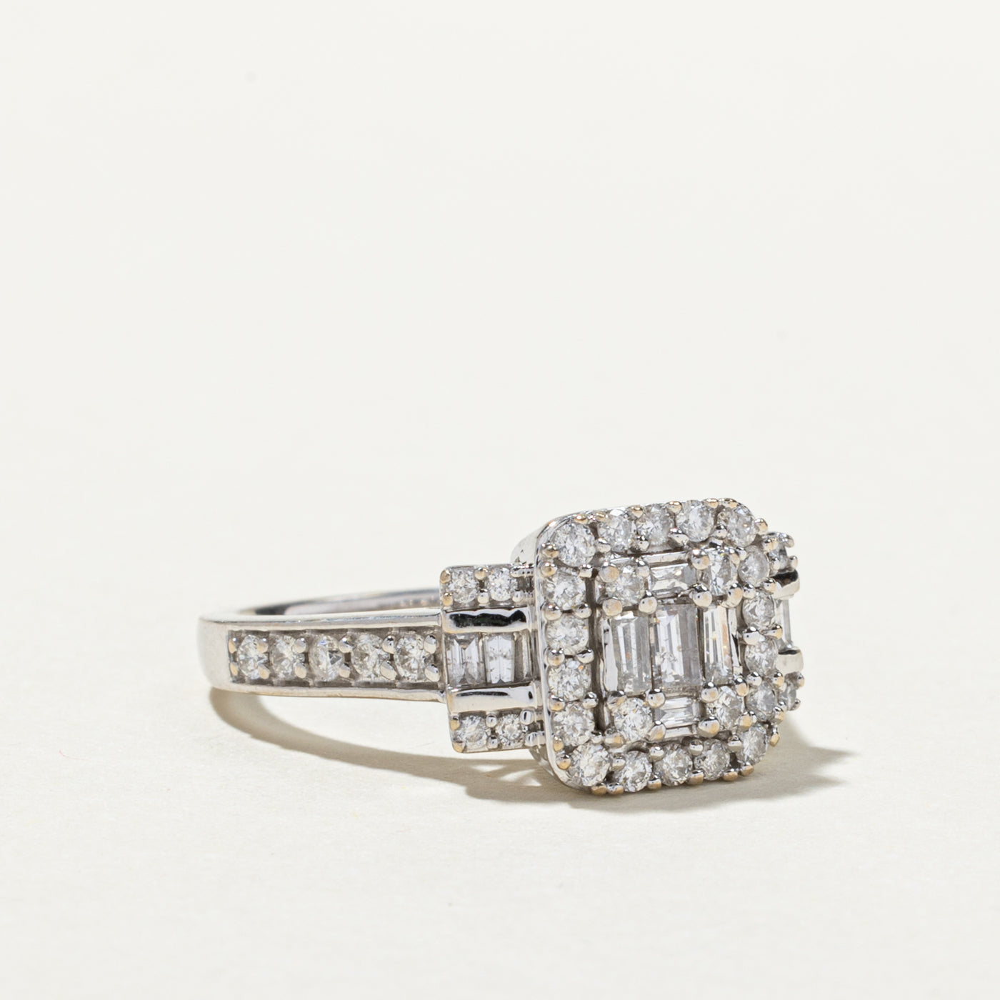 1.53ctw Multi-Cut Diamond Cluster Cocktail Ring - Size 7 | Elegant Statement Jewelry for Evening Parties & Special Occasions