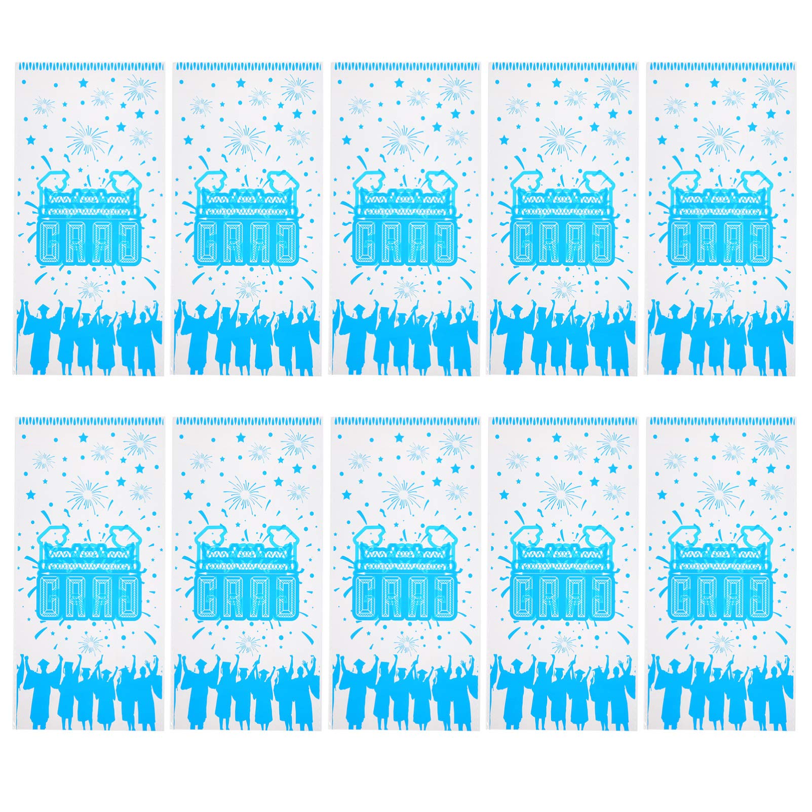 Premium Hemoton Gift Paper Bags Set - 50pcs Graduation Party Favor Bags with Drawstring, Clear Cellophane Treat Bags for Candy, Cookies & Party Supplies | Perfect for Graduation Ceremonies, Birthday Celebrations & Wedding Favors