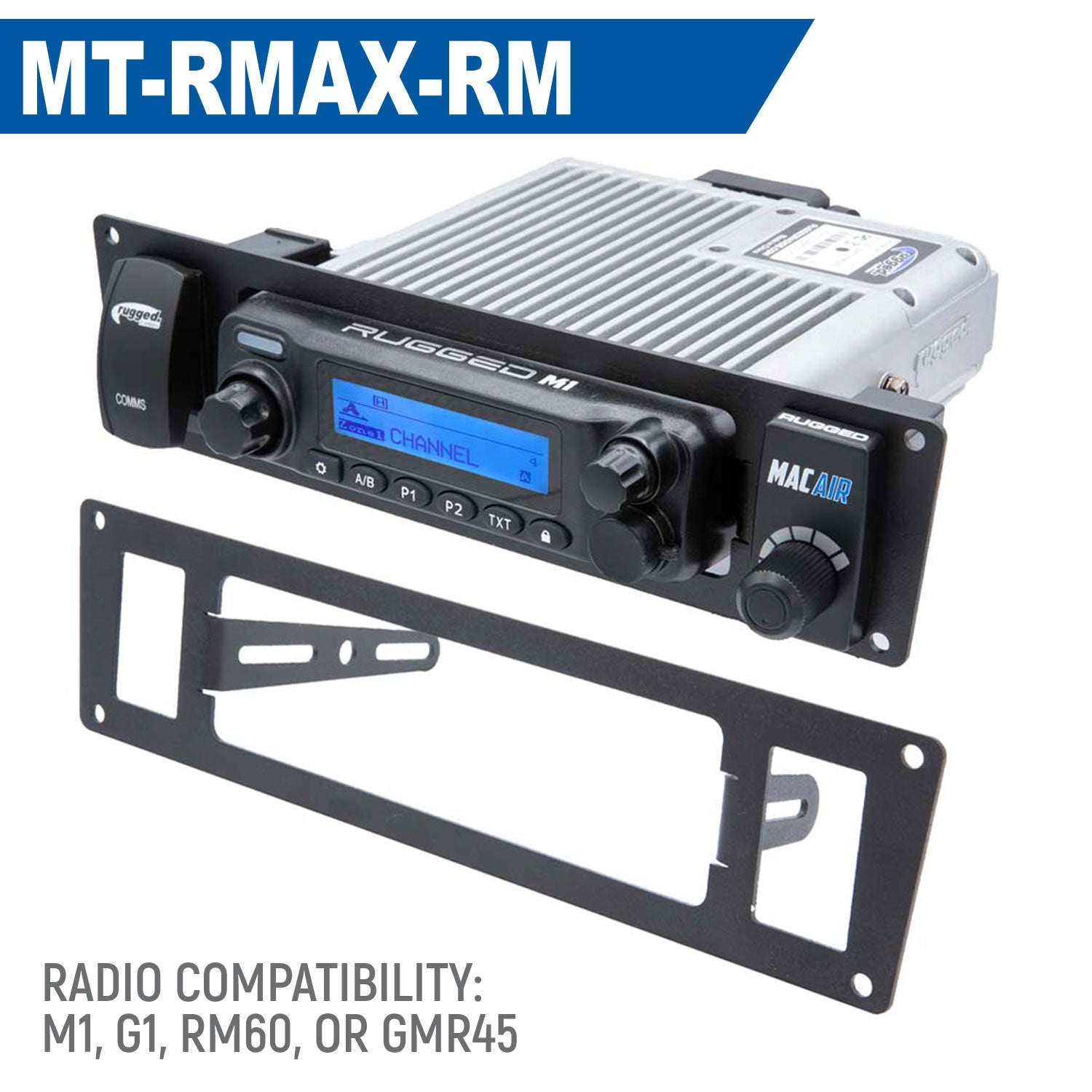 Yamaha Wolverine RMAX Mobile Radio & Rocker Switch Mount Kit - Heavy Duty ATV UTV Accessory for Off-Road Adventure & Hunting