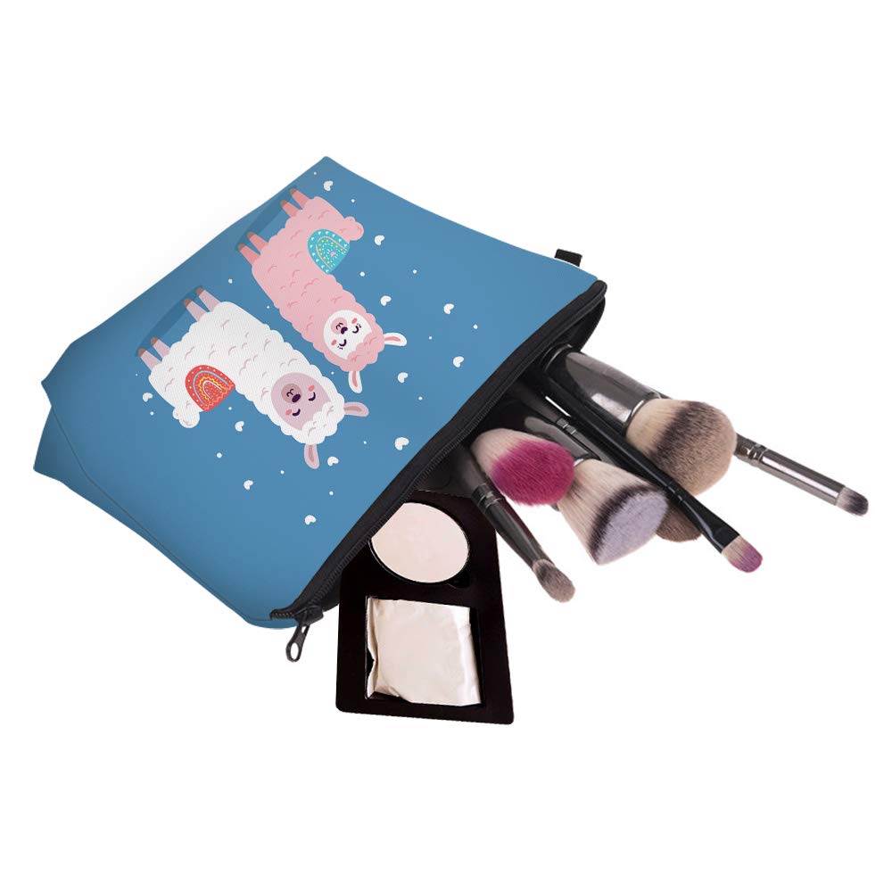 ASCHAR Adorable Waterproof Travel Makeup Bag for Women - Roomy Cosmetic & Toiletry Organizer with Cute Llama Design - Perfect Gift for Travel, Gym, and Daily Essentials Storage (Model 51375)