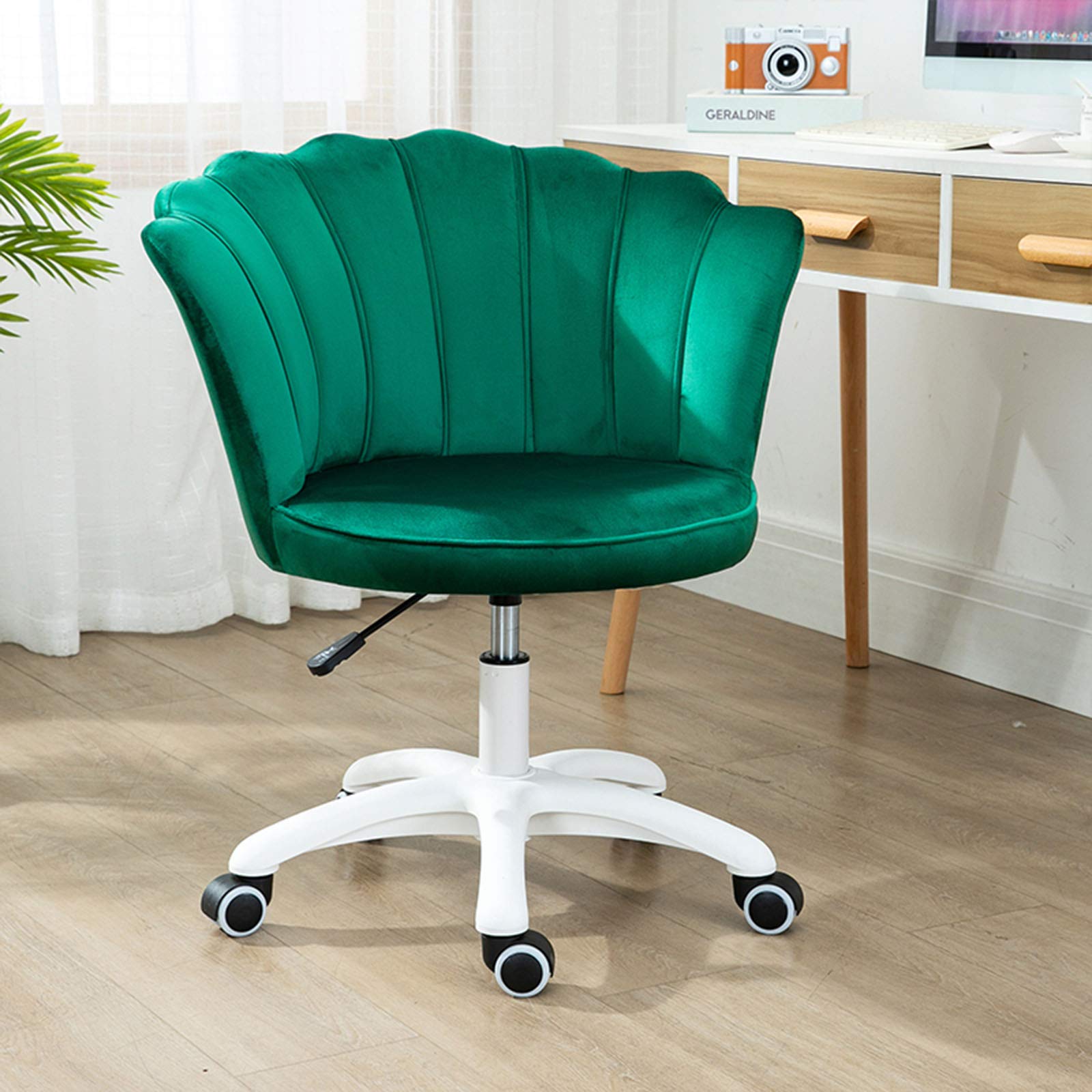 Premium Velvet Office Chair - Ergonomic Desk Chair with Lumbar Support for Home Office, Computer Work & Executive Meetings - Comfortable Reception Chair for Long Hours Sitting
