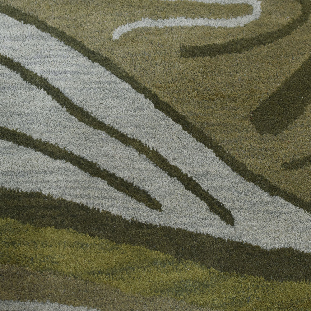 Solstice Hand Tufted Rug - Soft Bohemian Area Rug for Living Room, Bedroom - Premium Wool Carpet for Home Decor