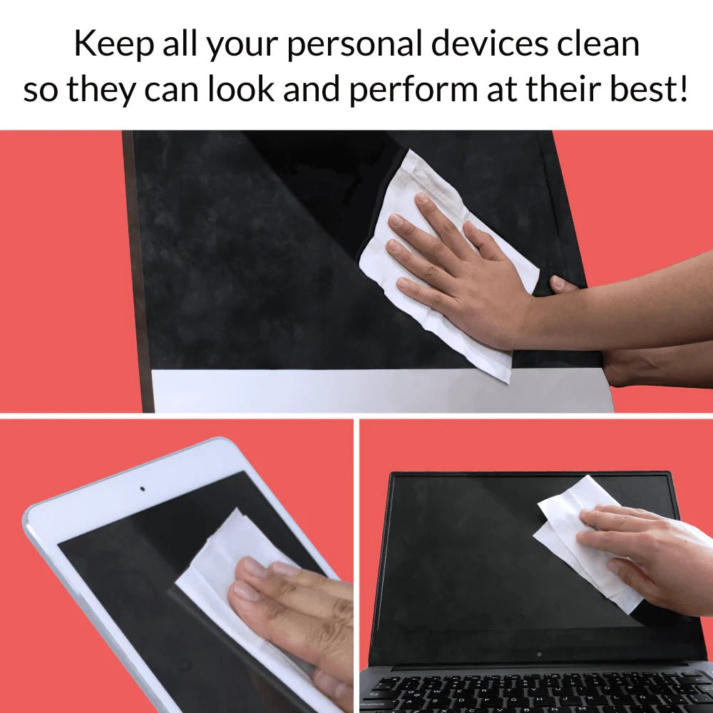 Premium iCloth Lint-Free Microfiber Cleaning Wipes - Streak-Free for Glasses, Screens, Cameras & Electronics - 50 Pack Reusable & Washable