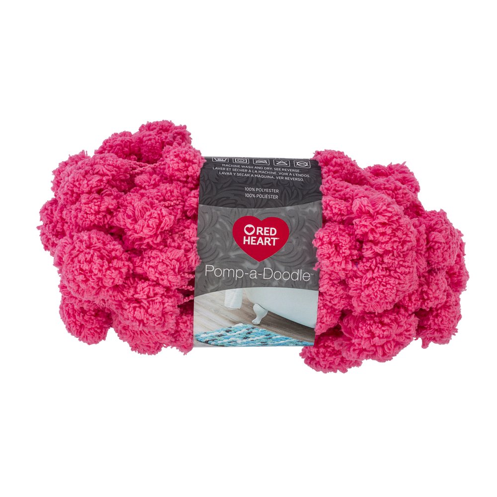 Red Heart Pomp-A-Doodle Yarn - Soft & Colorful Craft Yarn for DIY Pompoms, Knitting & Crocheting - Perfect for Scarves, Hats, Home Decor & Baby Projects