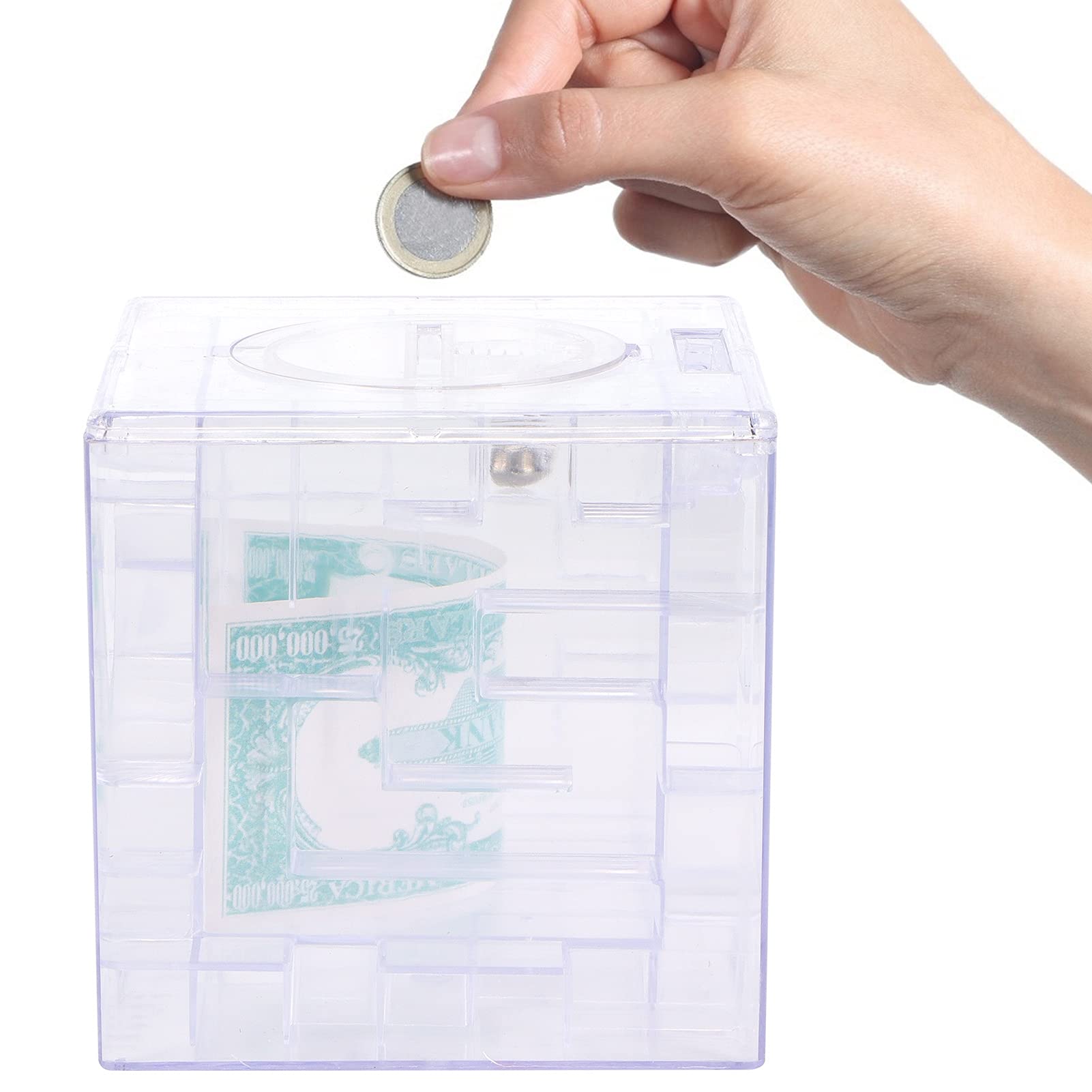 Money Maze Puzzle Box - Fun Brain Teaser Game for Kids & Adults | Unique Money Gift Holder for Birthdays & Parties (White) | Perfect for Gifts, Party Favors & Family Game Nights