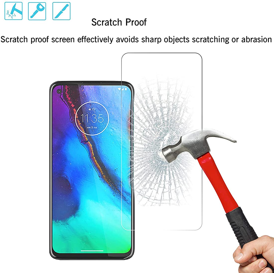 2 Pack Tempered Glass Screen Protector for Consumer Cellular ZTE AVID 589 - 9H Hardness Anti-Scratch HD Clear Screen Protector for Everyday Protection | Perfect for Work, Travel & Daily Use