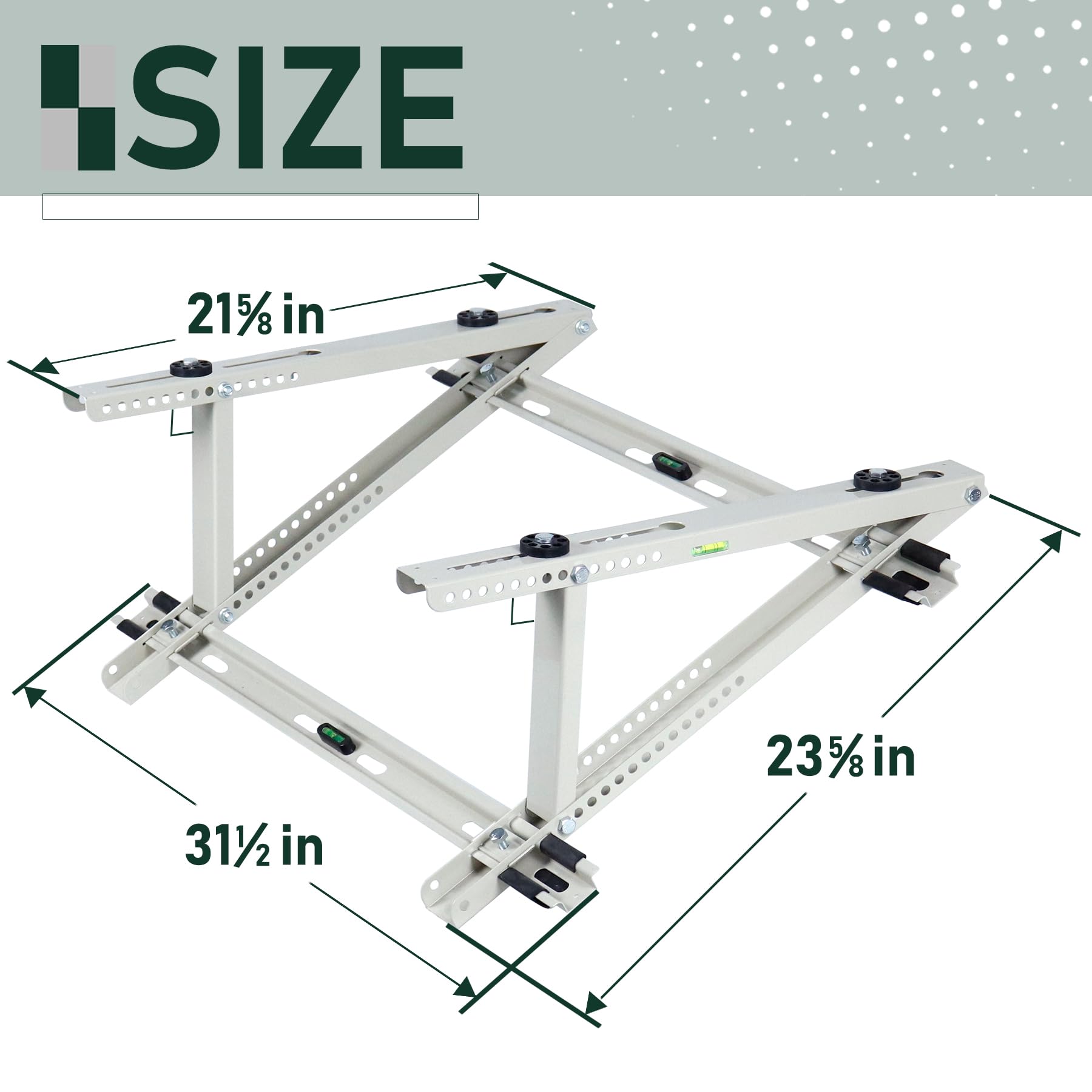 Flehomo Heavy Duty Adjustable Rooftop Mount Bracket for Mini Split AC & Heat Pump Systems - Compatible with 9,000-24,000 BTU Units - Perfect for Commercial Buildings, Warehouses & Residential Roof Installations