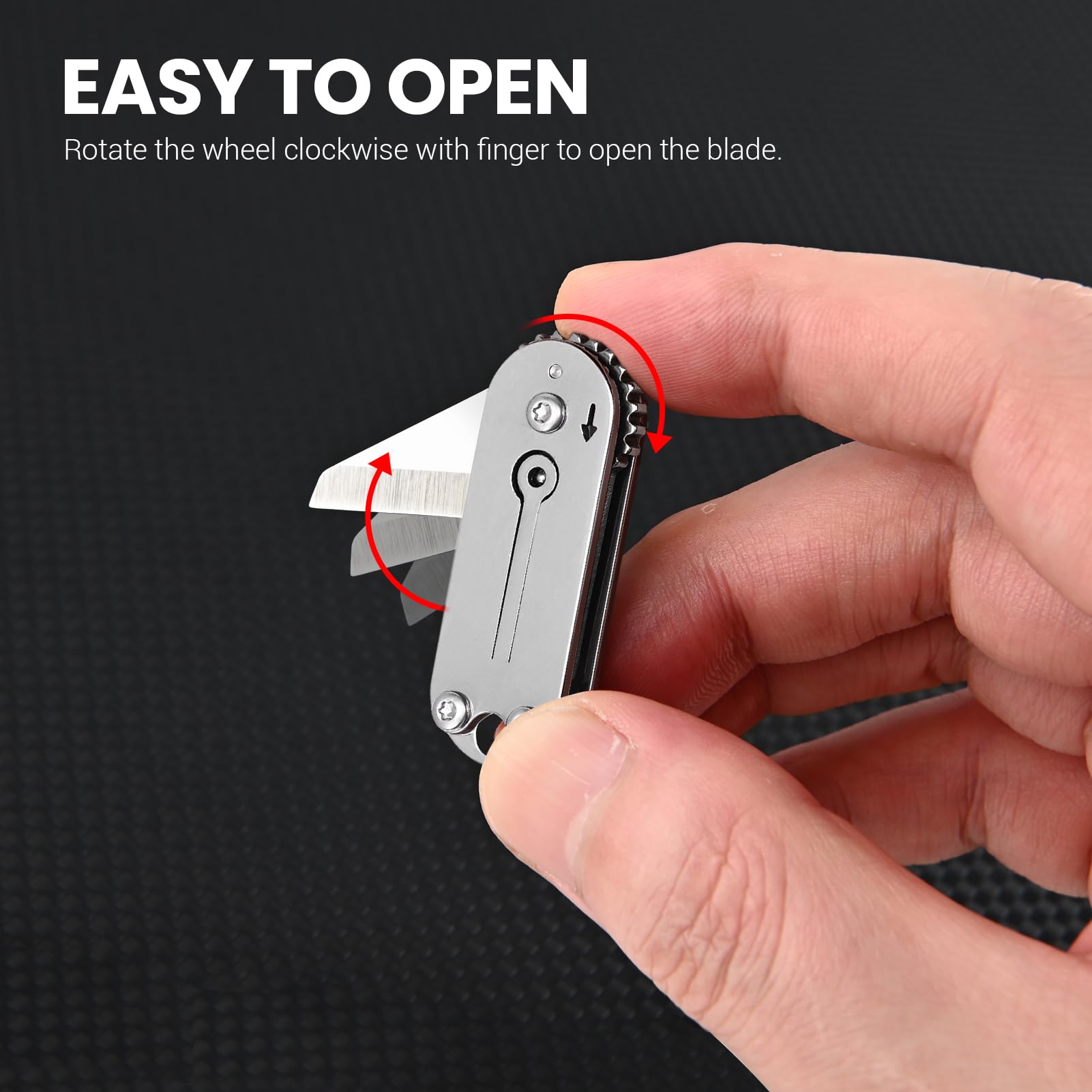 Small Keychain Pocket Knife - Mini Folding Knife & Box Cutter | Cool EDC Gadget with Unique Design | Tiny Everyday Carry Tool | Perfect Gift for Men & Women | Great for Camping, Hiking, and Outdoor Adventures
