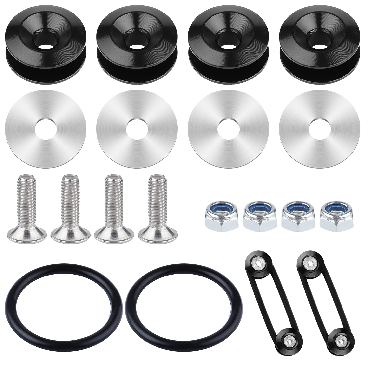 AIEX Universal Car Bumper Quick Release Kit - 18pcs Front & Rear Bumper Holder Bands with Fasteners for Easy Installation | Perfect for DIY Auto Repair & Off-Road Vehicle Maintenance