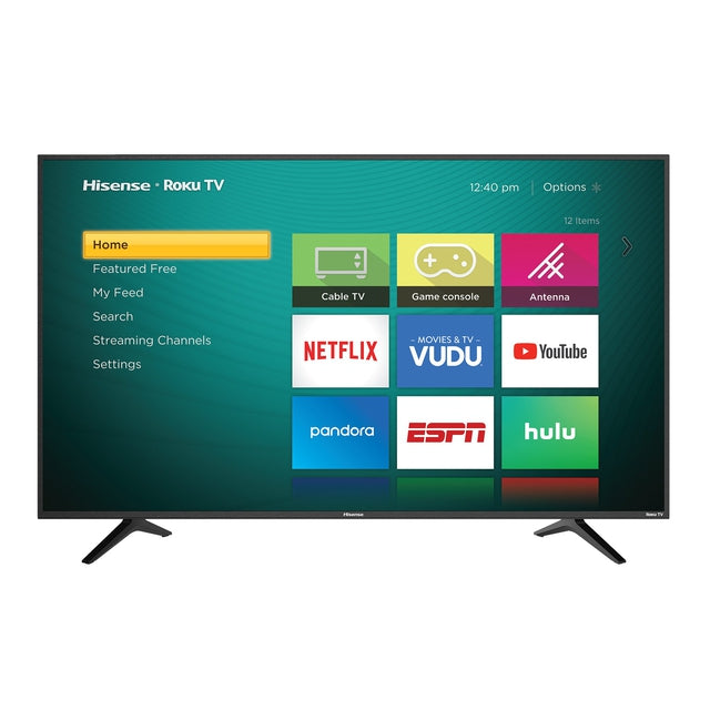 Hisense 60-Inch 4K Ultra HD Smart LED TV with HDR and Roku Streaming (60R6E) - Perfect for Home Theater, Gaming, and Streaming Entertainment
