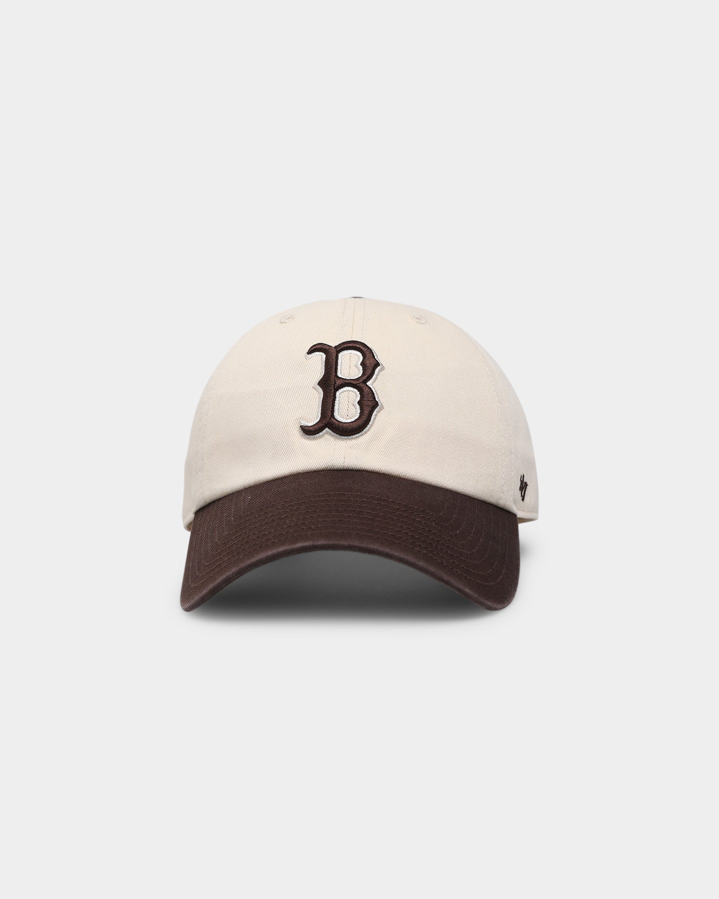 47 Brand Boston Red Sox 'Cookies & Cream' Adjustable Strapback Hat - Natural/Brown Baseball Cap for Men & Women - Perfect for Game Day, Casual Wear & Sports Fans