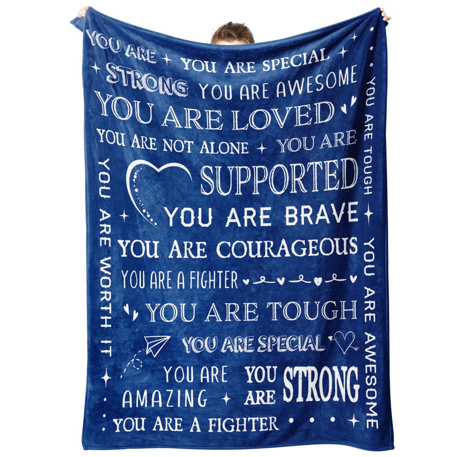 Soft & Cozy SteadStyle Blanket - Best Get Well Gift for Women & Men, 60'' x 50'' Inspirational Blanket for Recovery After Surgery, Perfect Thinking of You Present for Mom, Friend, Sister or Coworker - Ideal for Comfort at Home, Hospital Stay or Relaxing on the Couch