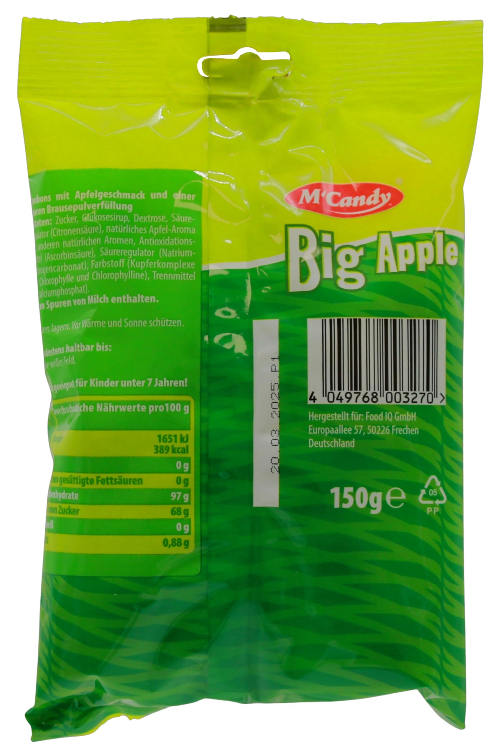 M'Candy Big Apple Flavored Candy Bags - 20 Pack (150g Each) | Bulk Apple Candy for Parties, Halloween Treats & Office Snacks