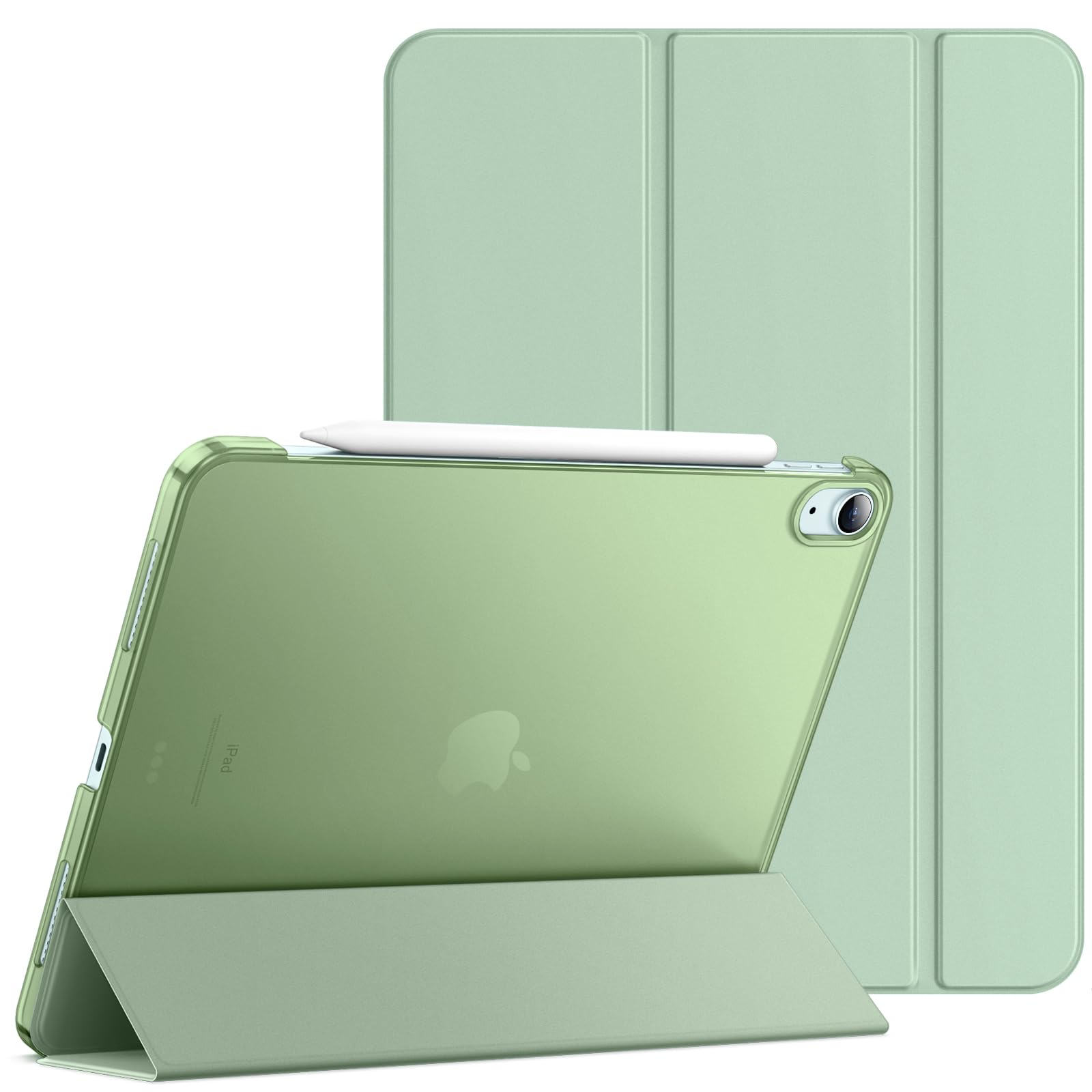 JETech Slim Stand Hard Back Shell Case for iPad Air 11-Inch M3/M2 (2025/2024) & iPad Air 5 (2022 10.9-Inch) - Auto Wake/Sleep Protective Cover in Matcha Green - Perfect for Work, Travel & Home Use