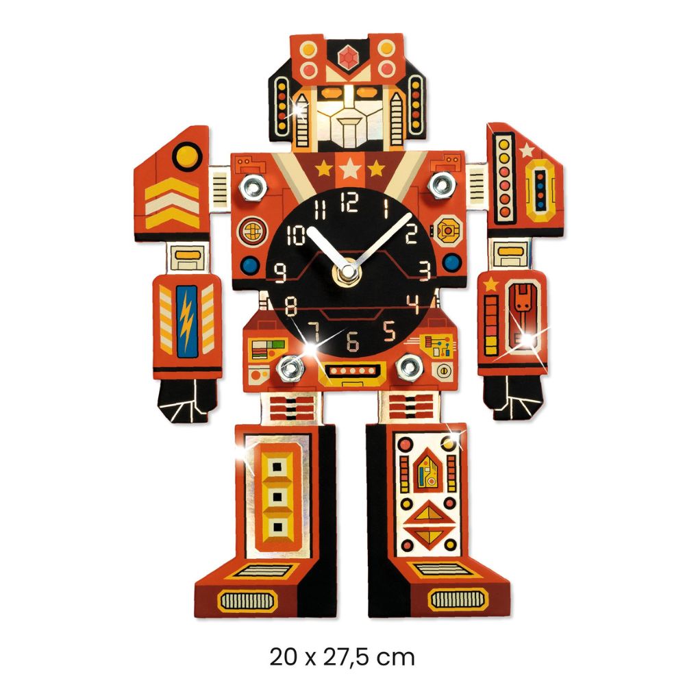 DIY Djeco Make Your Own Clock Kit - Creative Robotime Craft for Kids & Adults - Perfect for Home Decor, Classroom Projects & Gift Giving