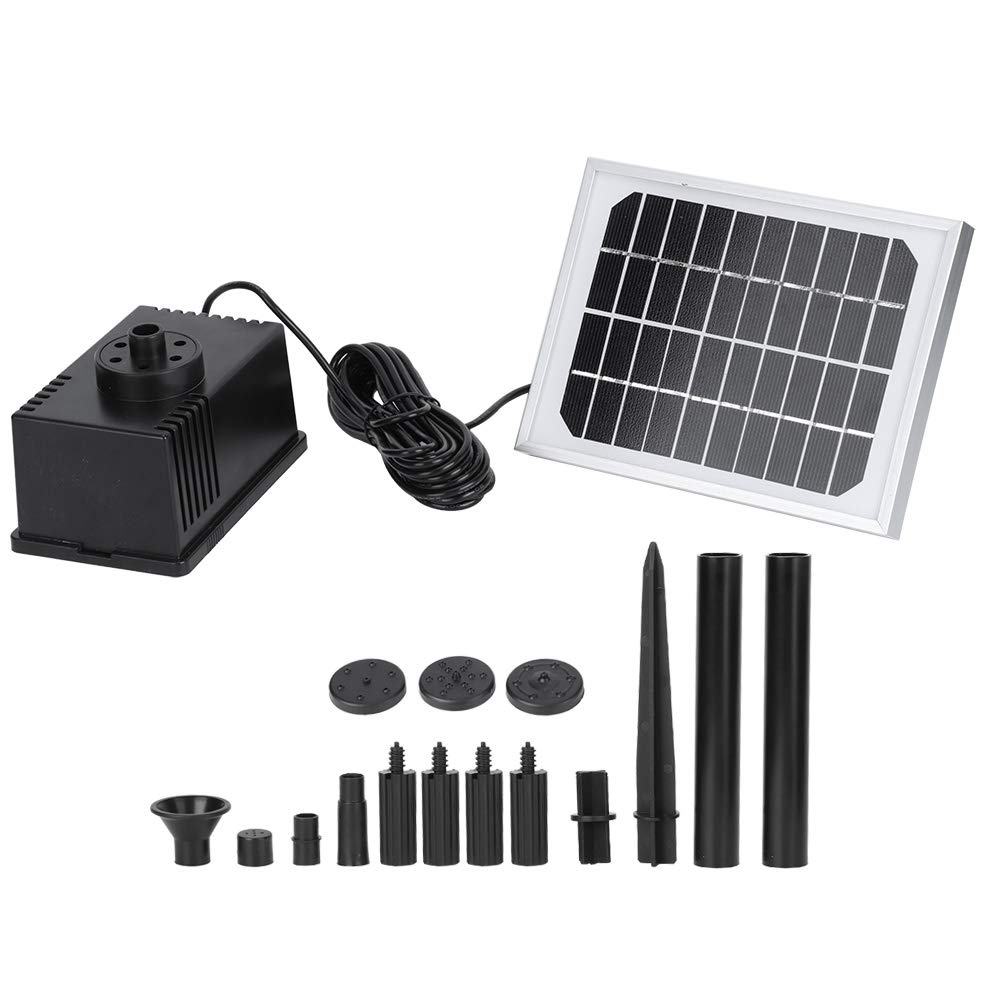 Solar Powered Water Fountain Pump Kit - 1.8W 9V Brushless Submersible Pump with Solar Panel for Bird Bath, Garden, Pond, Backyard, Pool & Fish Tank | Outdoor Decoration & Pet Water Feature