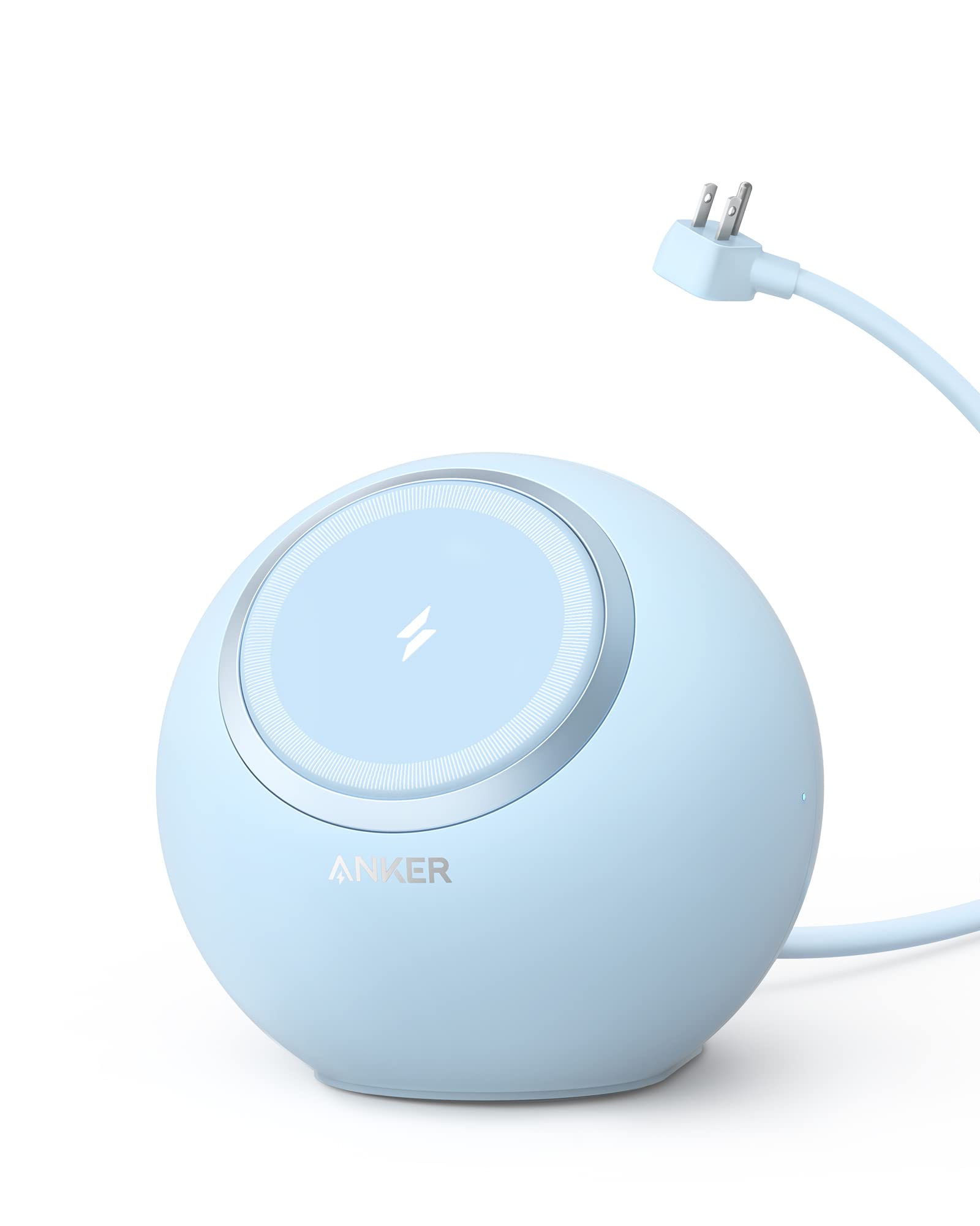 Anker MagGo 637 Magnetic Wireless Charging Station - 8-in-1 Power Strip with 65W Fast Charging for iPhone 13/12, MacBook Pro | 3 AC Outlets, 2 USB-A & 2 USB-C Ports | Perfect for Home Office, Bedside & Travel Charging Needs