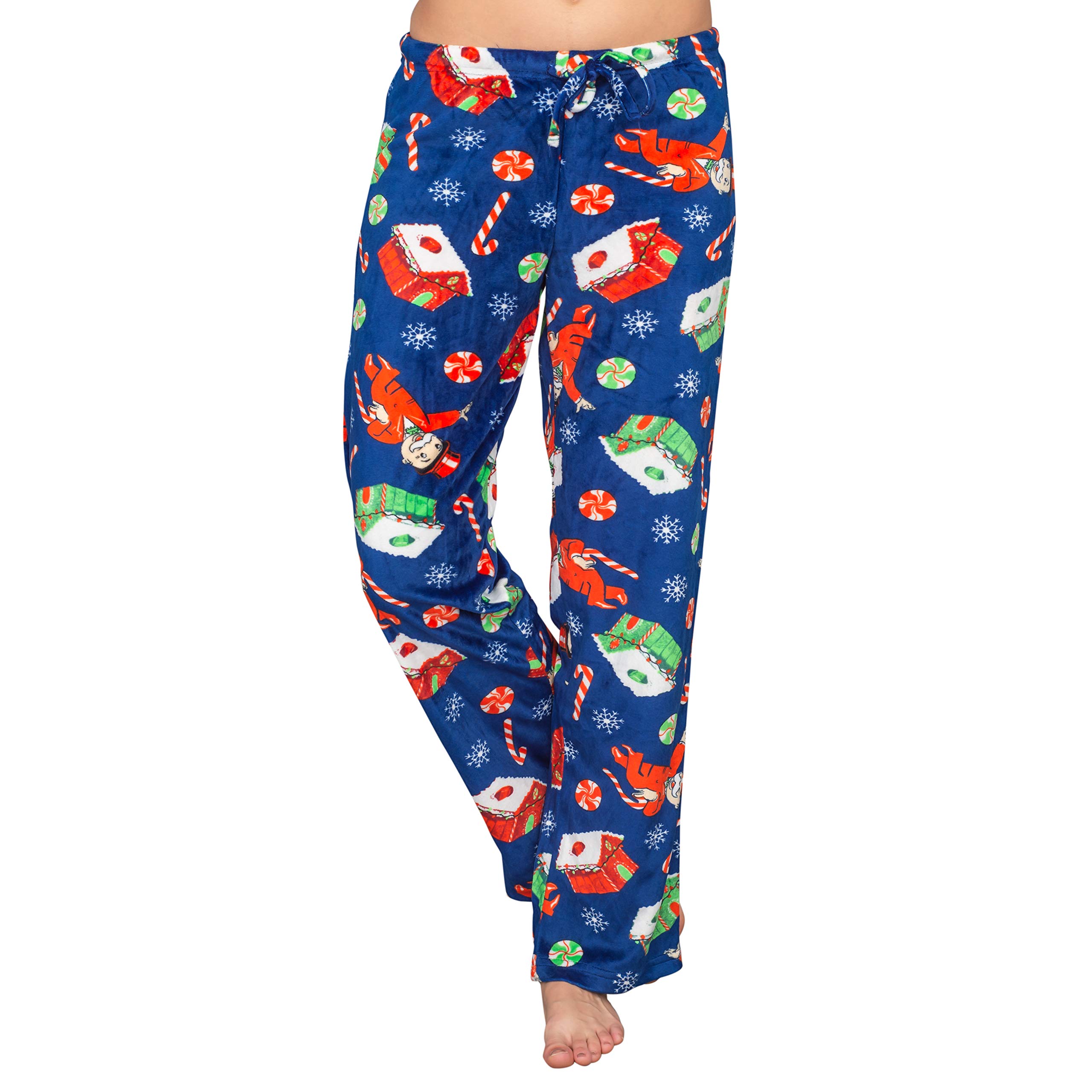 Monopoly Themed Women's Navy Blue Lounge Pants - Soft Comfortable Sleepwear for Game Nights & Relaxation at Home