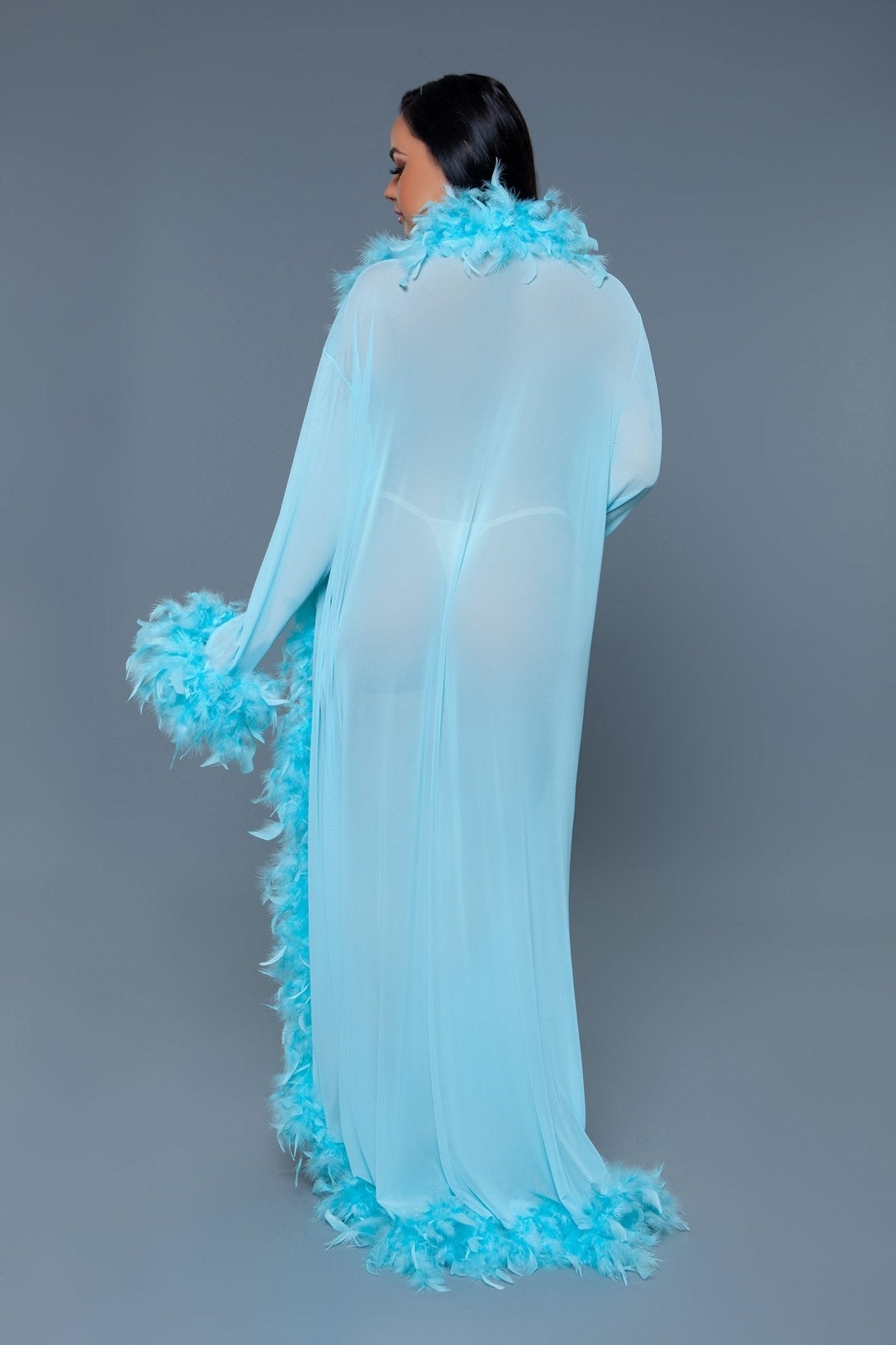 BeWicked Women's Glamour Robe BW834 - Sexy Satin Lingerie Robe for Women - Perfect for Boudoir, Bridal Shower & Romantic Nights