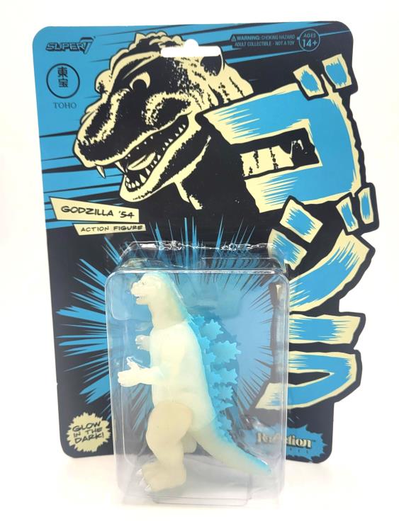 Toho ReAction Godzilla '54 Glow-in-the-Dark SDCC 2022 Exclusive Collectible Figure - Perfect for Movie Fans, Display Shelves & Nighttime Glow Collections