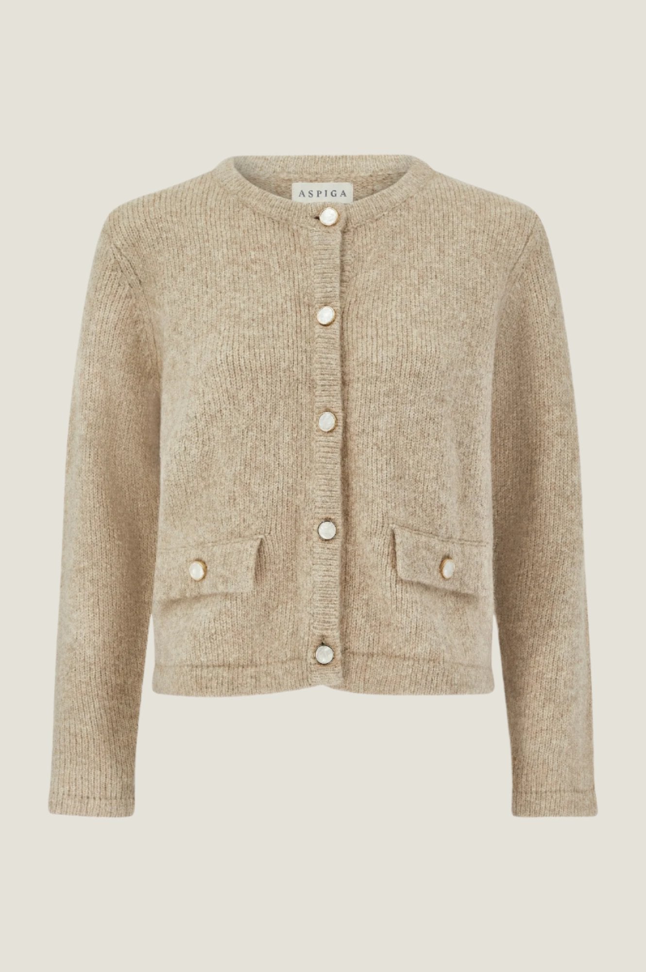 Pearl Cardigan | Soft Oat Color Women's Knit Sweater | Perfect for Fall Layering & Casual Outfits