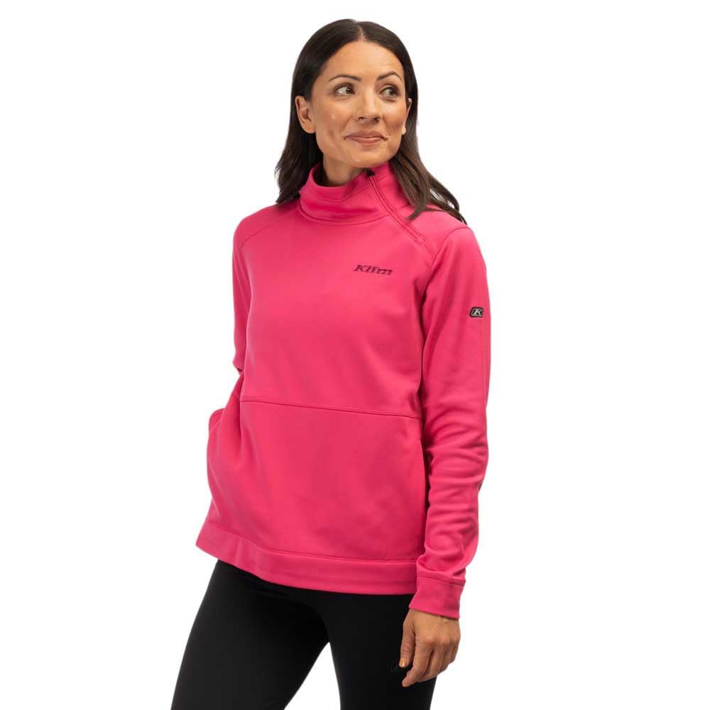KLIM Women's Solitude Asym Fleece Pullover Jacket - Soft Warm Winter Fleece Hoodie for Hiking, Camping & Outdoor Activities