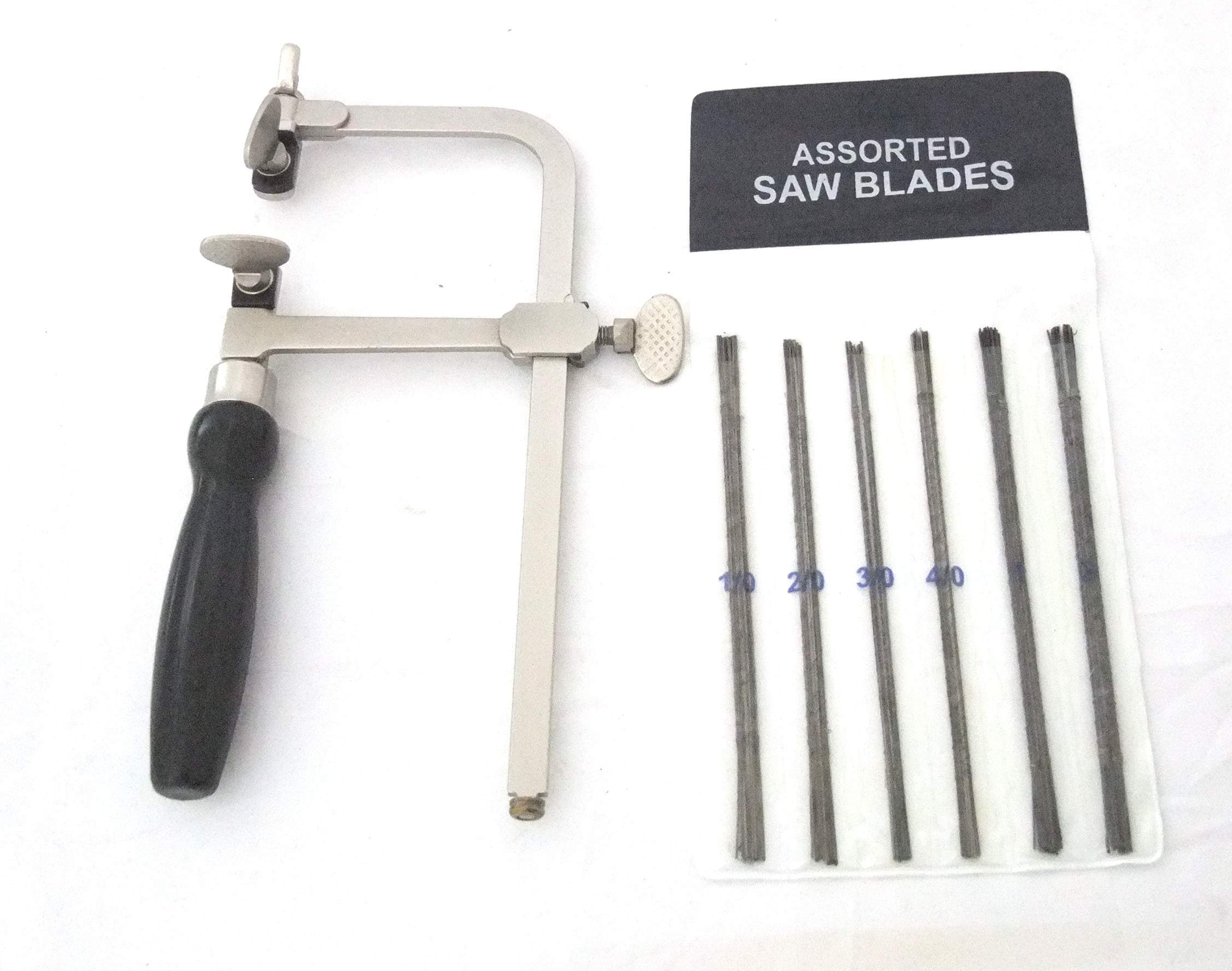German Style Adjustable Jewelers Saw with 144 Assorted Blades - Precision Metal & Wood Cutting Tool for Jewelry Making, Model Building & DIY Crafts