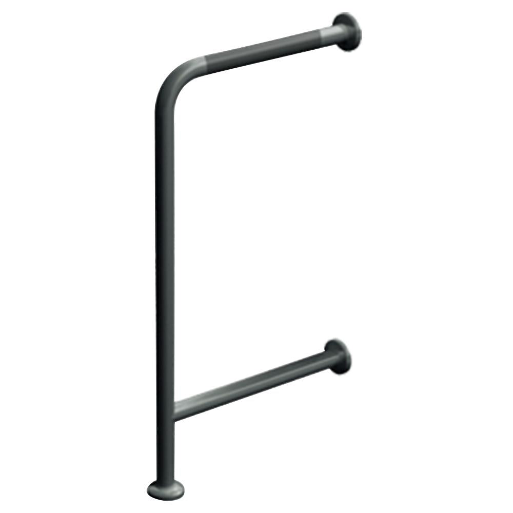 ASI 3875 Grab Bar Wall to Floor Snap Flange 18 x 33 Satin - ADA Compliant Bathroom Safety Handle for Seniors & Disabled - Perfect for Showers, Bathtubs & Toilets