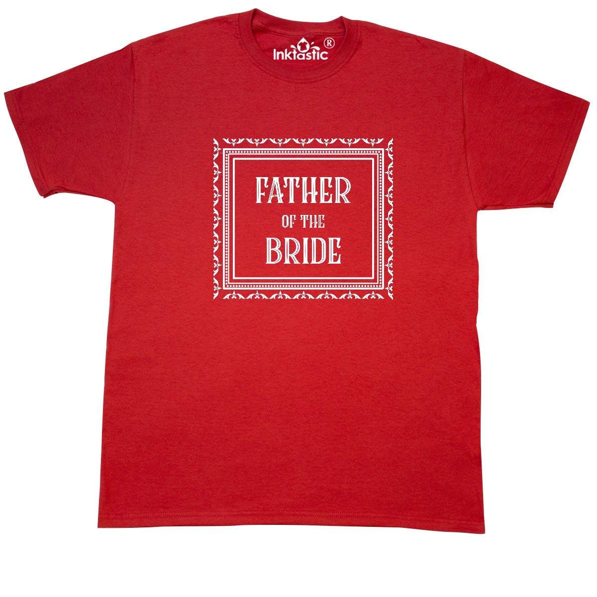 Inktastic Father of The Bride White T-Shirt - Comfortable Cotton Tee for Wedding Events, Rehearsal Dinners & Special Occasions
