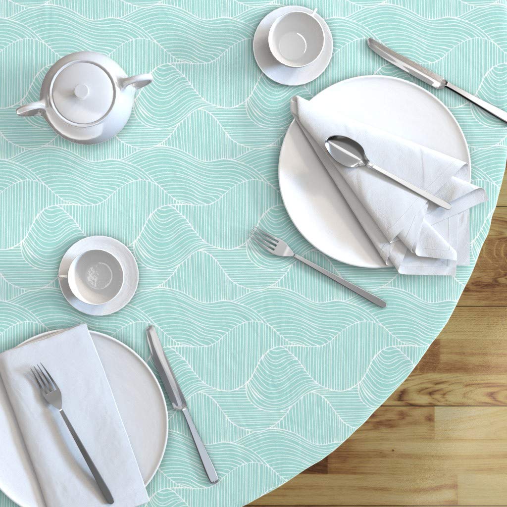 Custom Printed Cotton Sateen Tablecloth 70