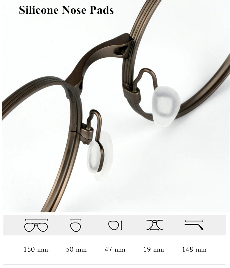 Stylish Black Unisex Full Rim Round Titanium Eyeglasses Frame 55891 - Perfect for Reading, Work & Fashion Accessories