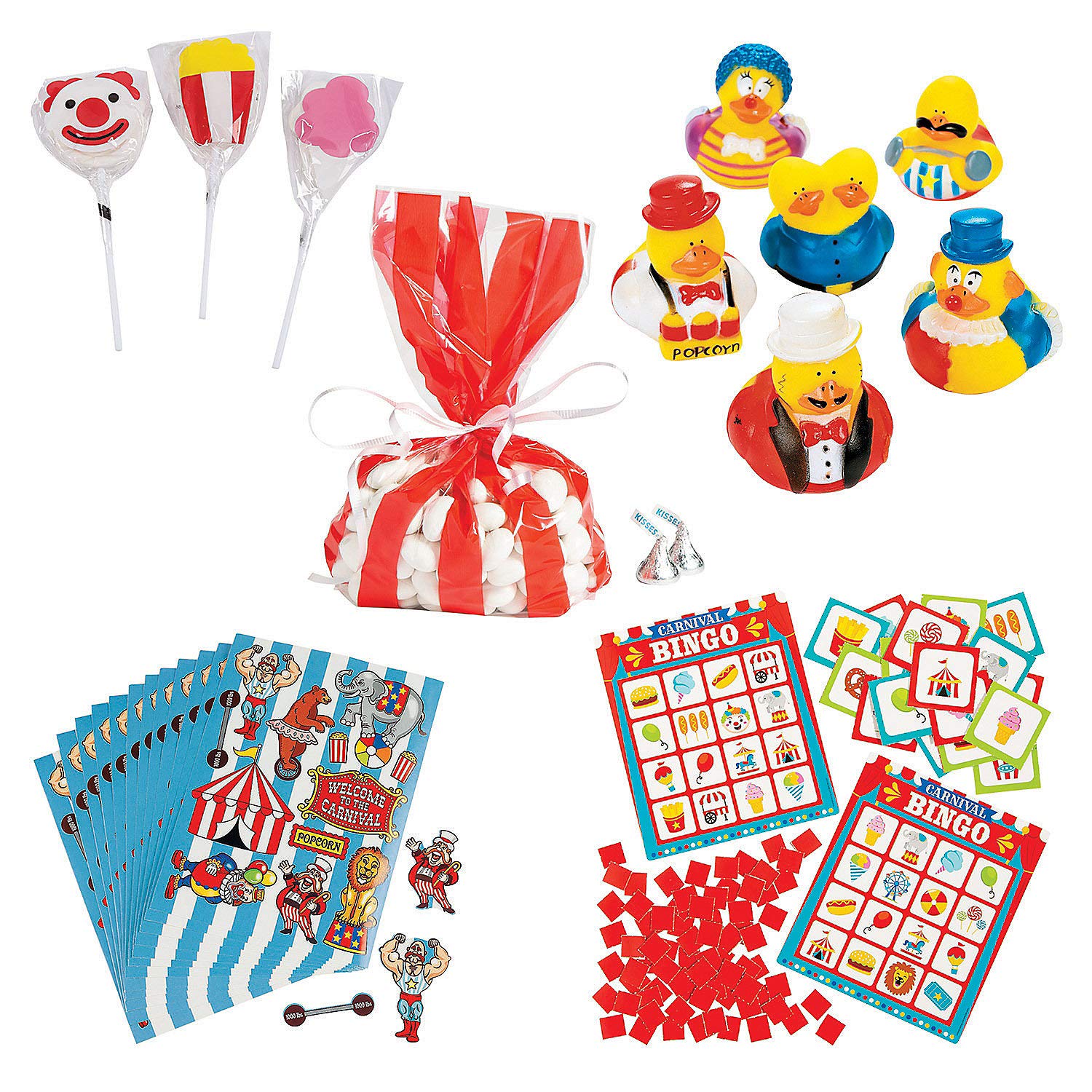 Fun Express Carnival Bingo Prize Kit - 82 Piece Party Game Set for Kids & Family - Perfect for Birthday Parties, School Events & Carnival Games