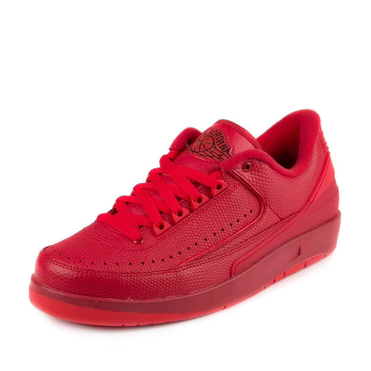 Nike Air Jordan 2 Retro Low Men's Basketball Shoes - Gym Red/White Colorway (Size UK 7 US 8 EU 41) - Perfect for Streetwear, Gym Training & Casual Fashion