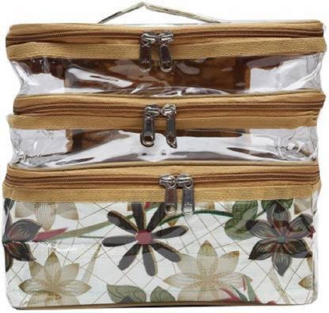 UltimateFashionista Large Cosmetic Bag Organizer for Women - Travel Makeup Pouch & Toiletry Case | Multifunctional Beauty Storage (Cream) | Perfect for Travel, Gym & Daily Organization