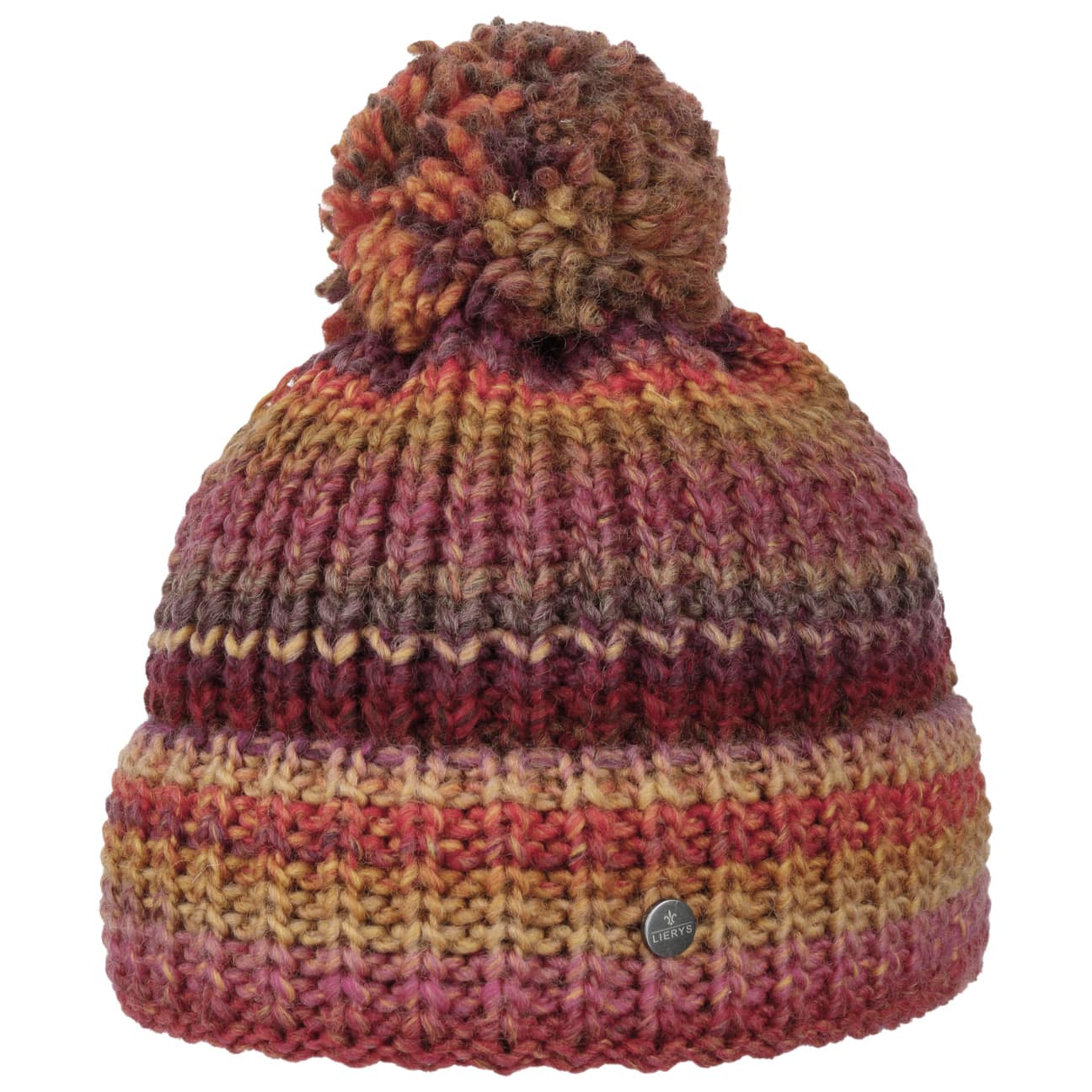 Lierys Finja Bobble Hat - Warm Winter Knit Beanie for Women & Men - Cozy Cable Knit Pom Pom Hat for Cold Weather - Perfect for Skiing, Snowboarding & Outdoor Activities