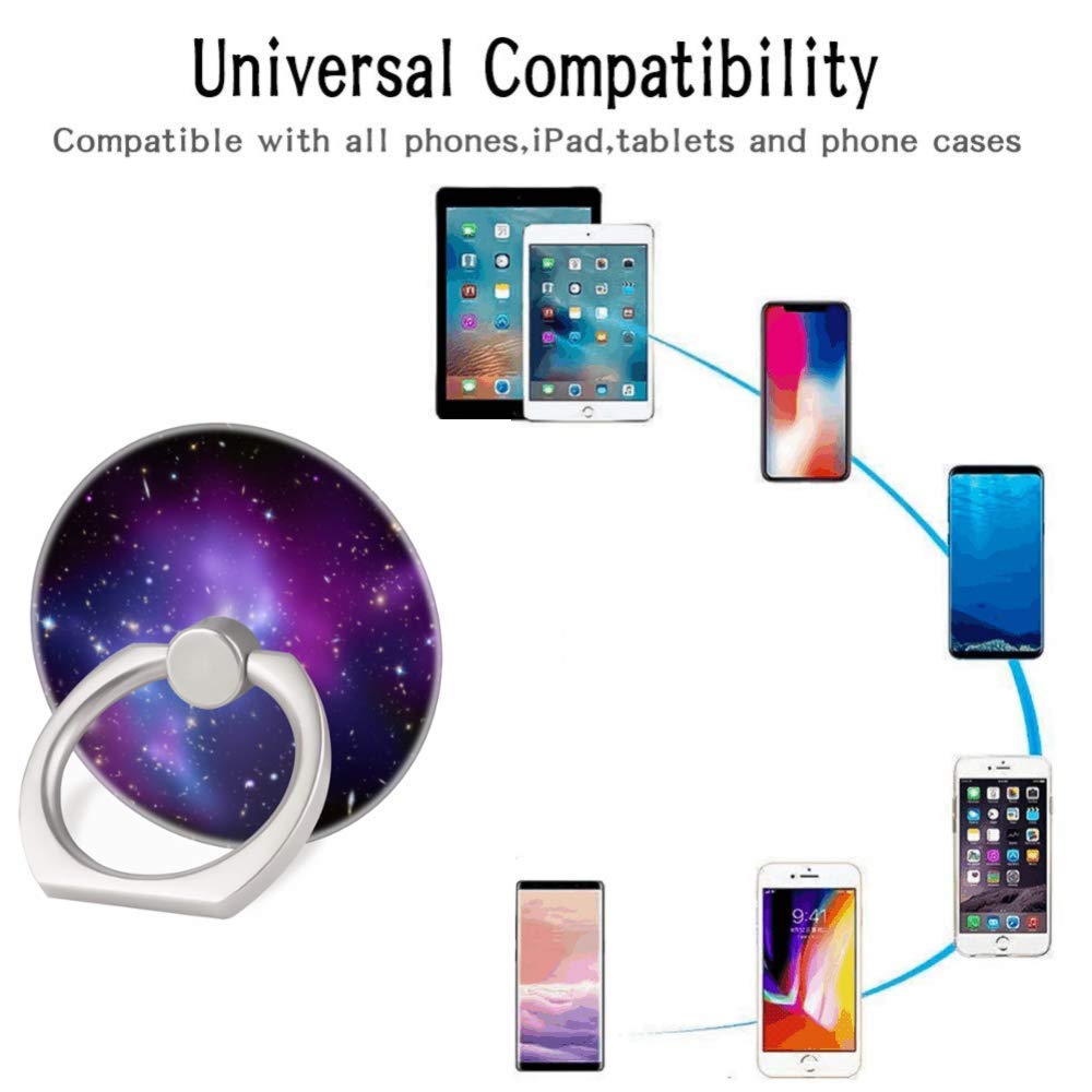 3 Pack Galaxy Phone Ring Holder - 360° Finger Stand for Smartphones & Tablets | Perfect for Work & Travel