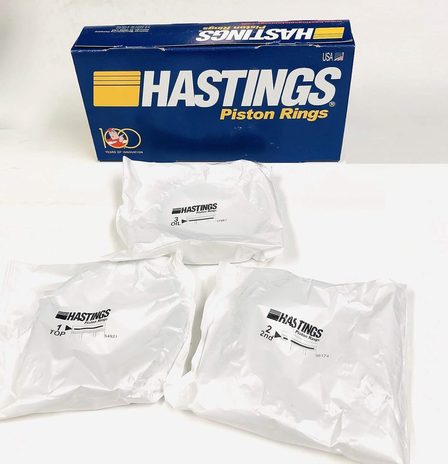 SPEED PRO Hypereutectic Pistons with 8+MOLY Rings & CLIPS Kit for Chevy 350 5.7L LT1 STD - High Performance Engine Upgrade for Racing & Street Use