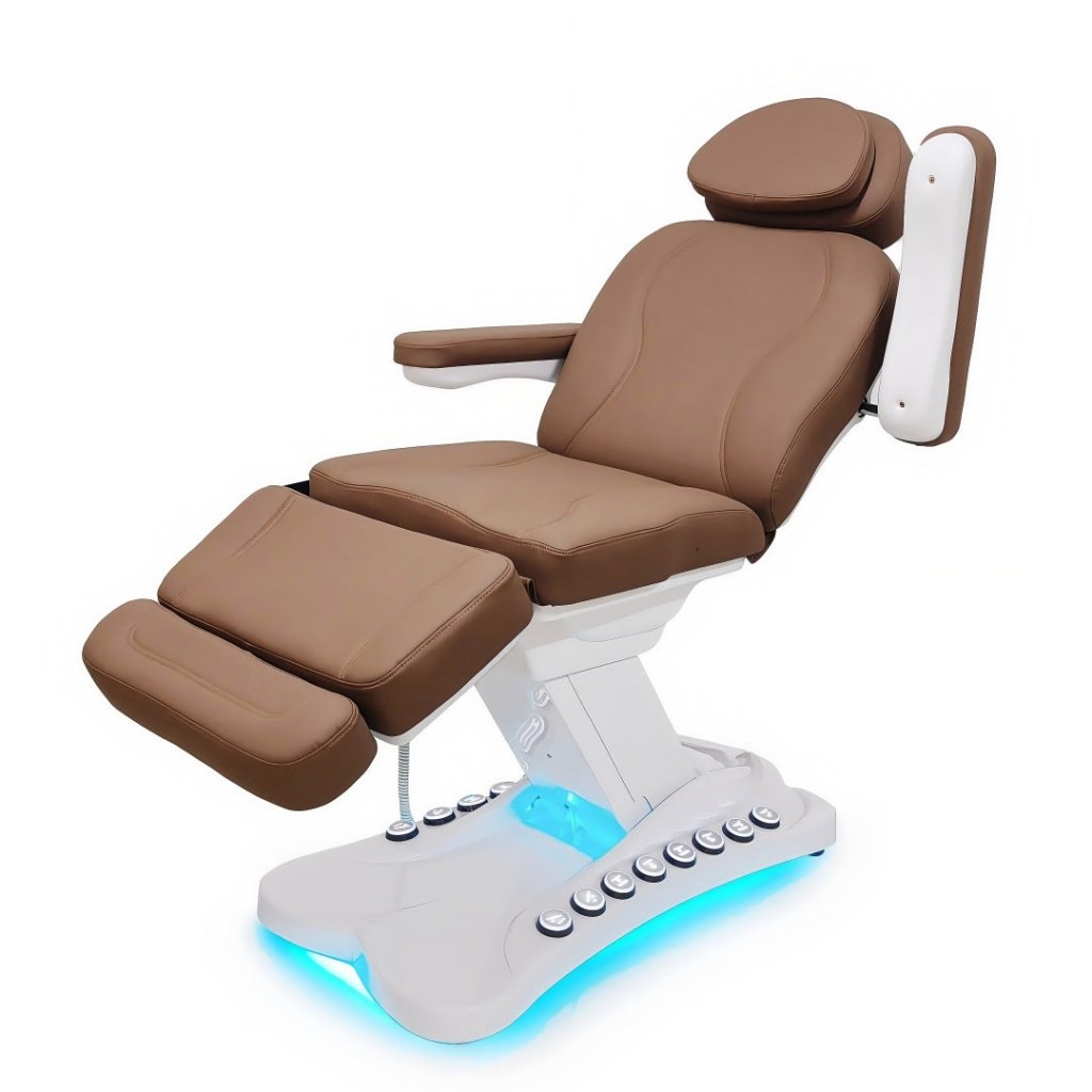 Greenlife CarryAll 4 Motors Electric Facial Bed SPA Massage Chair with Silicone Leather - Large Foot Control Buttons & Handheld Remote - Perfect for Salon, Spa, and Home Relaxation Therapy